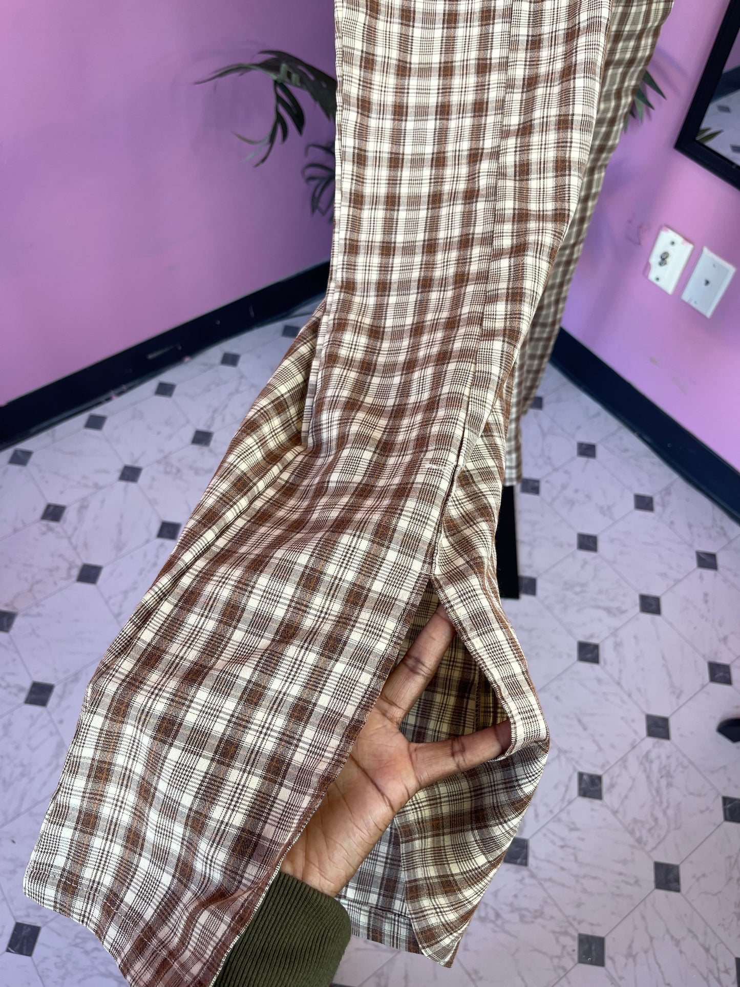 Shein Brown Wide Leg Pants Women sz Small