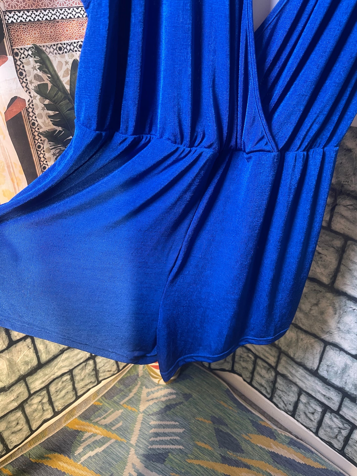 Shein Blue Romper Women sz 2XL