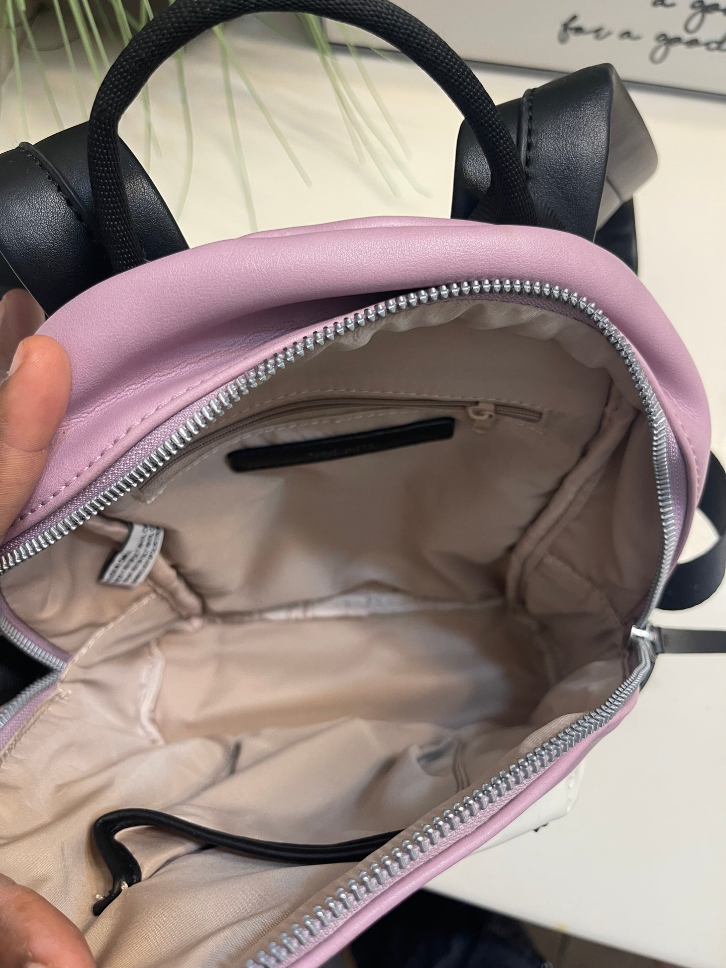 Nine West Backpack Purse Purple Black