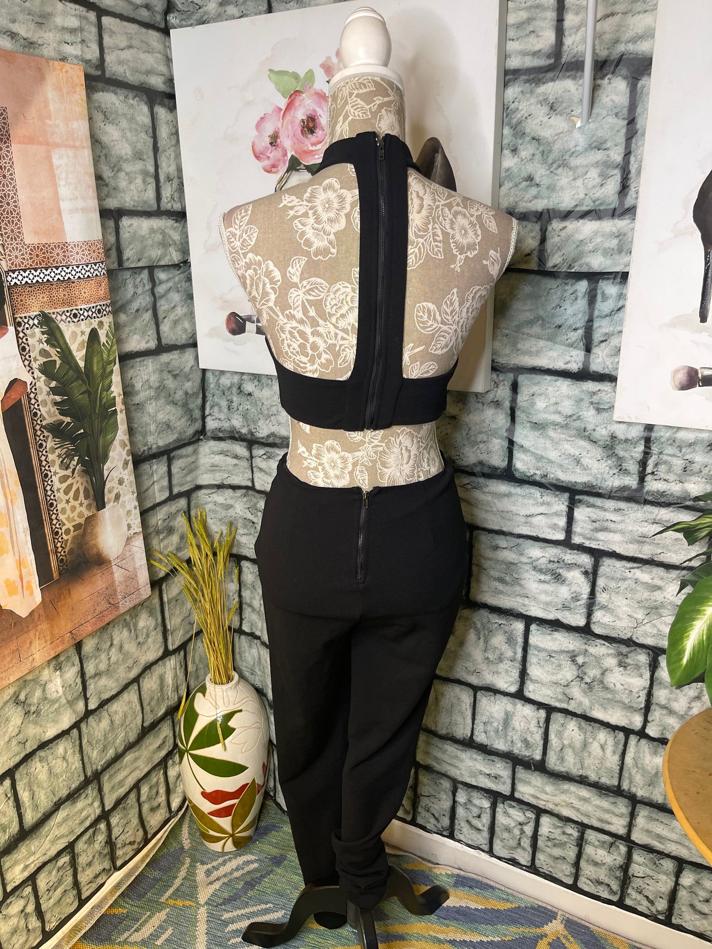 Fashion Nova Black Jumpsuit Women sz Small