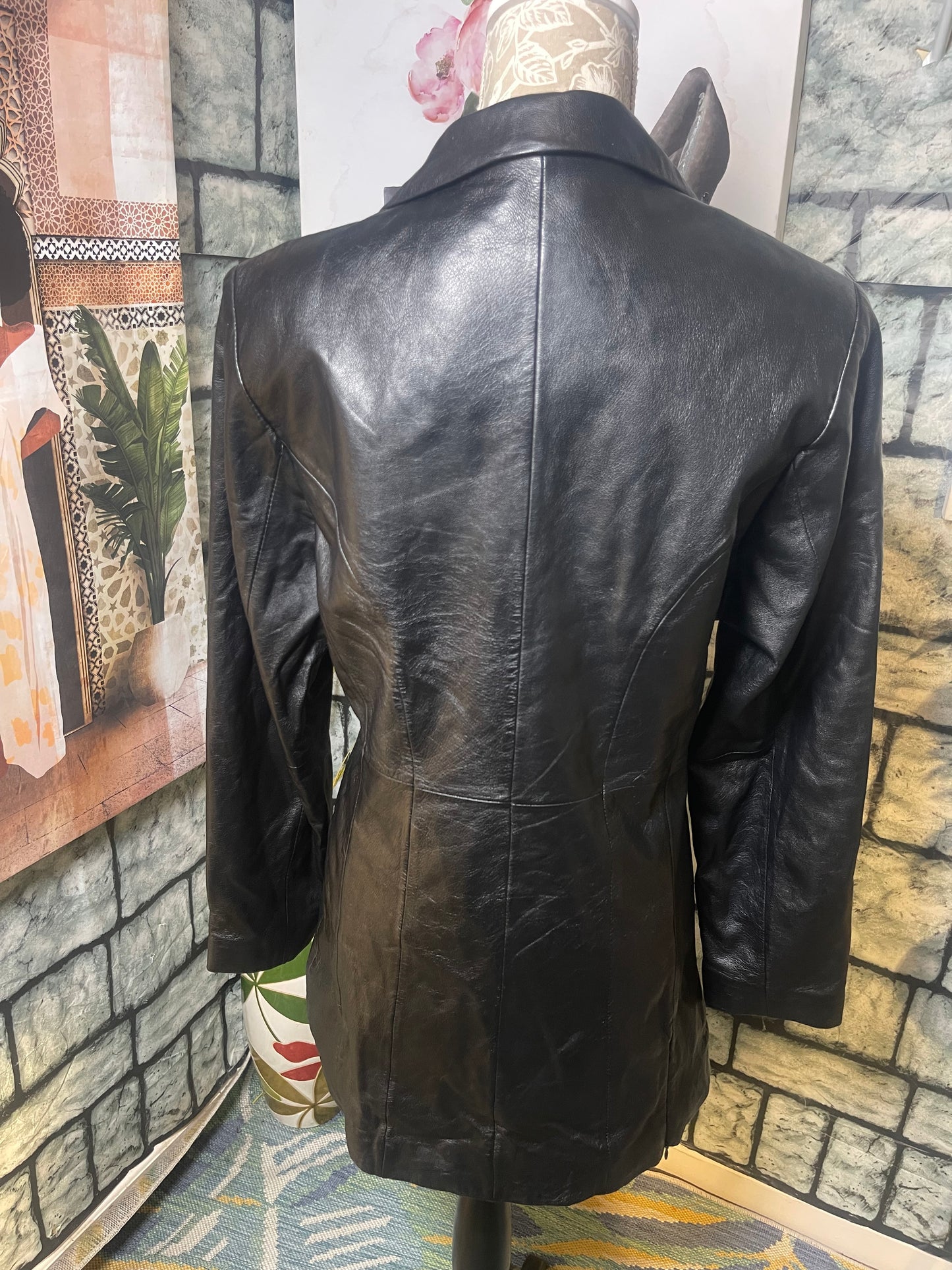 Wilson's Black Leather Jacket Women sz Medium