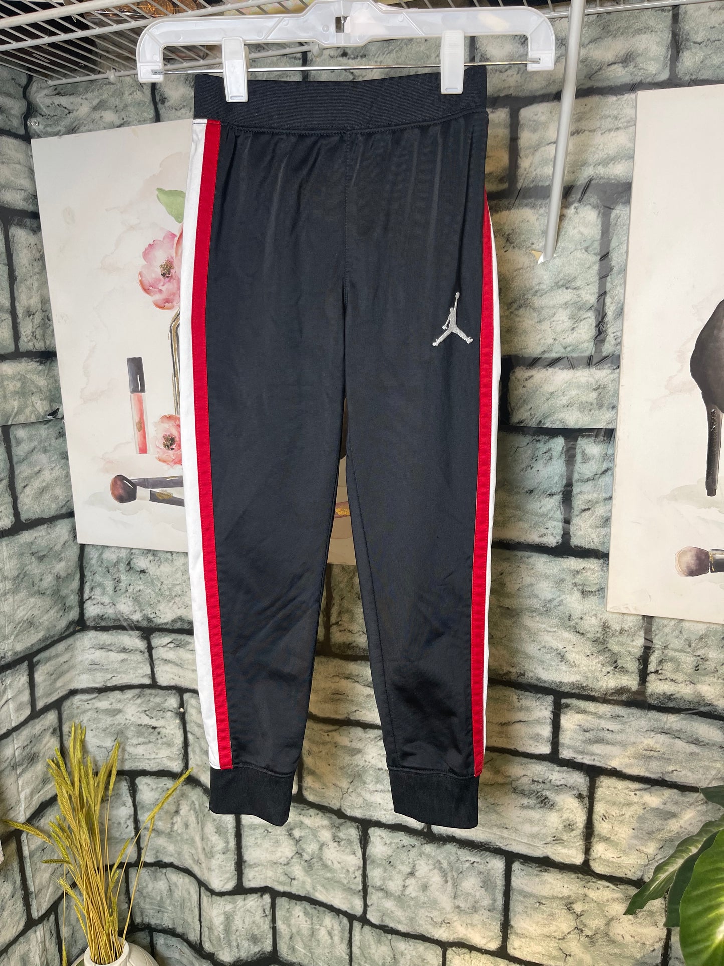 Air Jordan Black Red Pants Boys sz 7