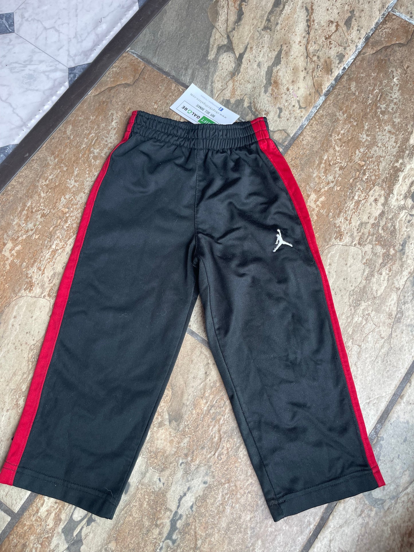 Air Jordan Black Red Pants Boys sz 2T