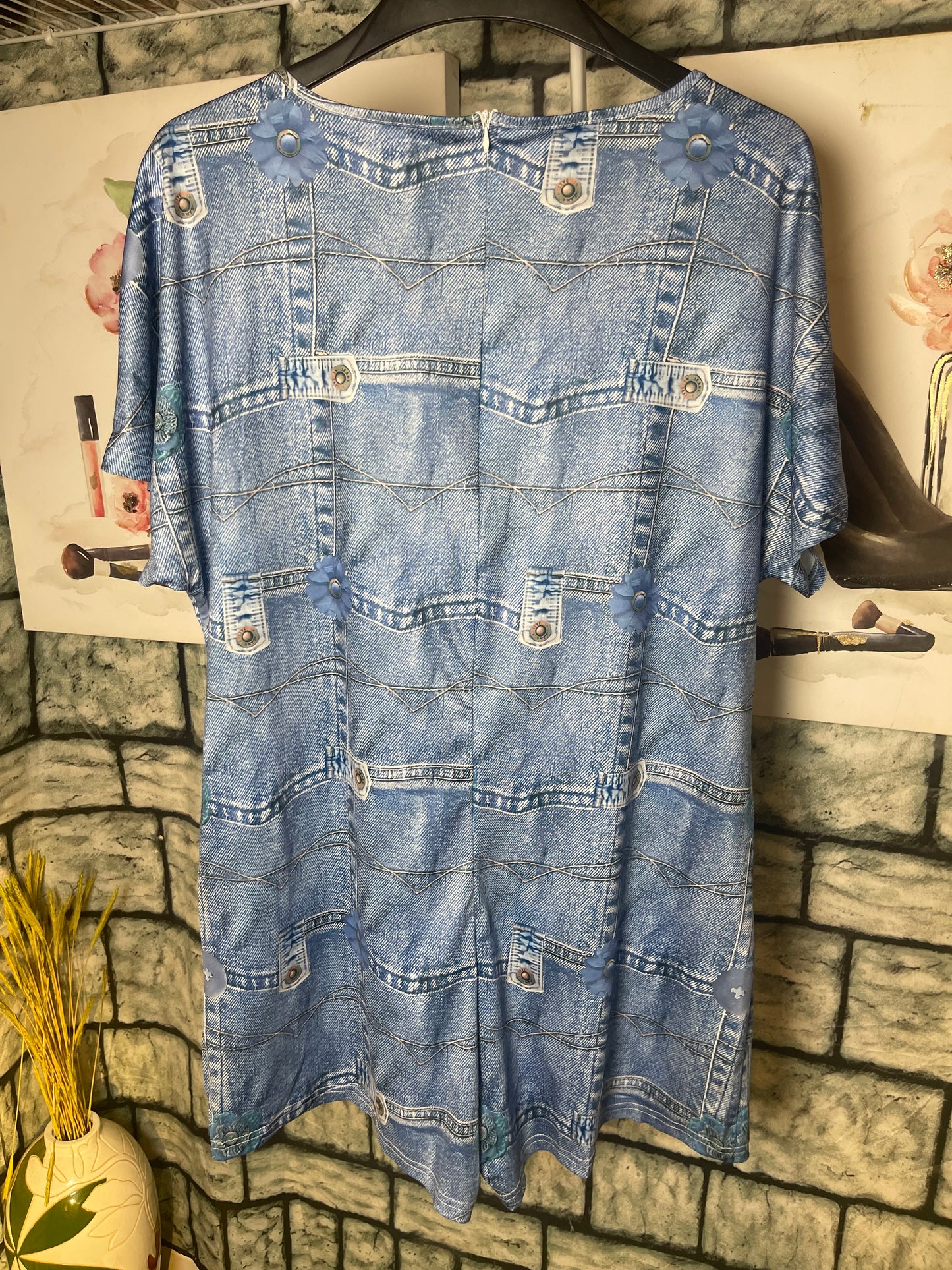 Blue Romper Women sz 0XL