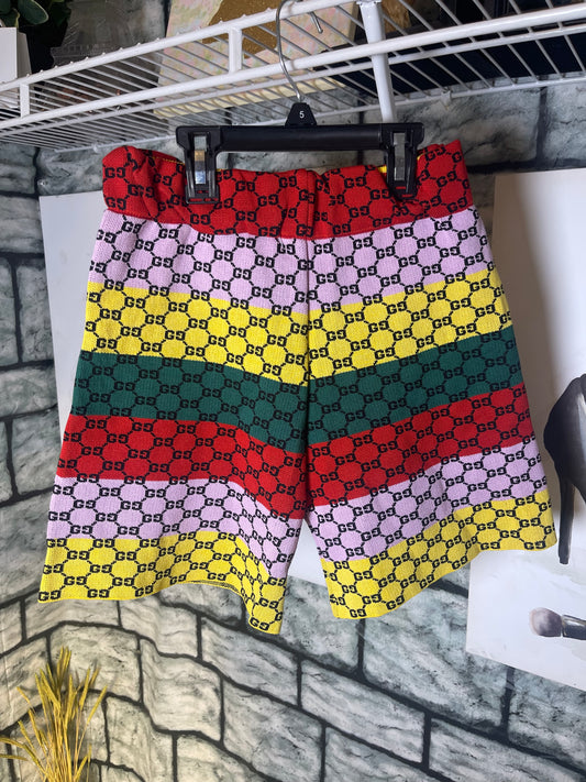 Coloful "GG" Shorts Women sz Small / Medium