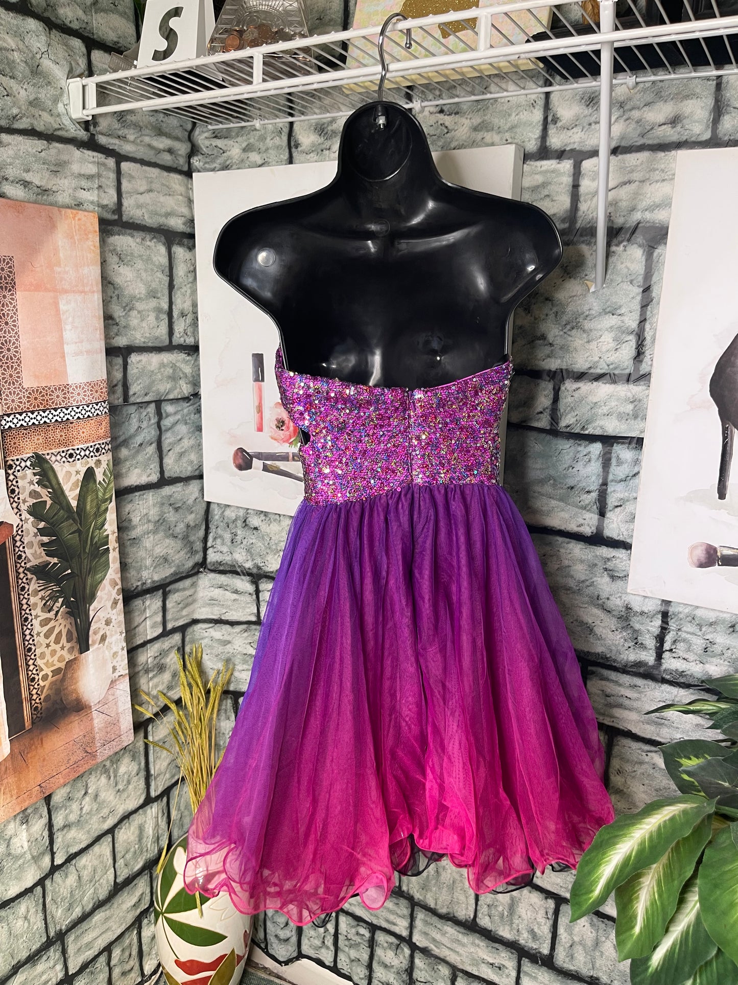 Blondie Purple Dress Women sz 3