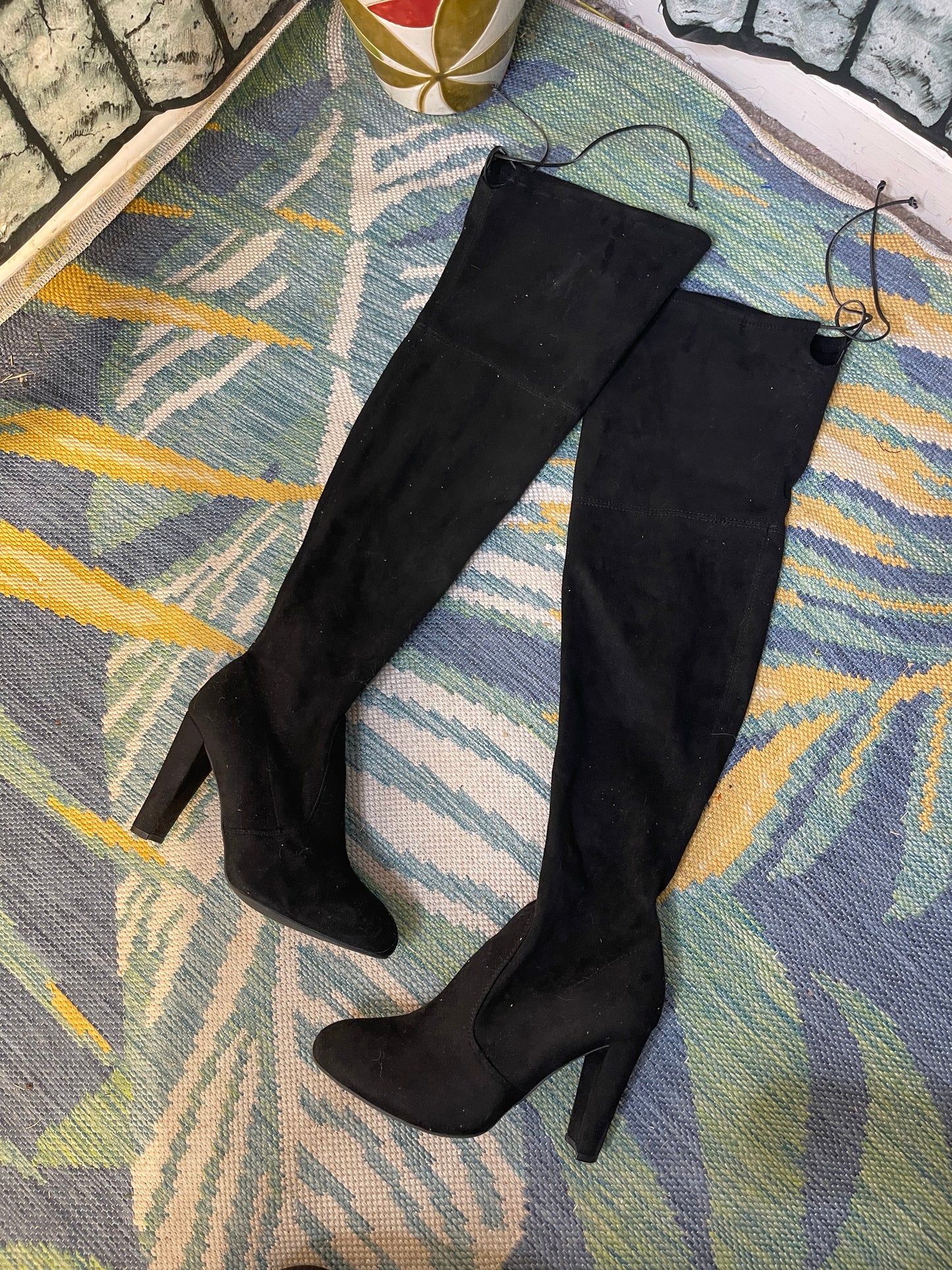 Wild Diva Black Heels Tall Women sz 8