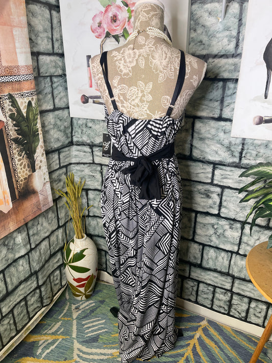 NEW Allison Brittney Black White Dress Women sz 3XL