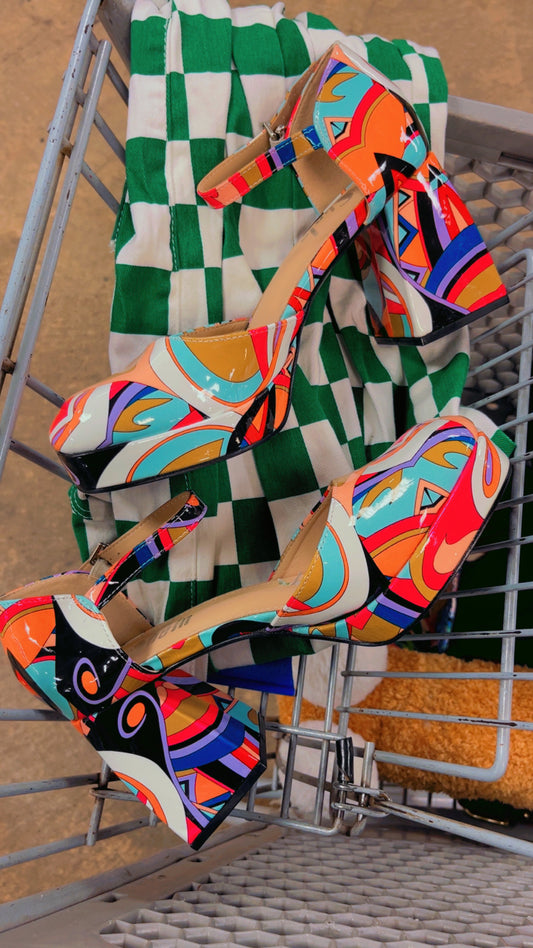 NEW SHEIN colorful heels women sz 11