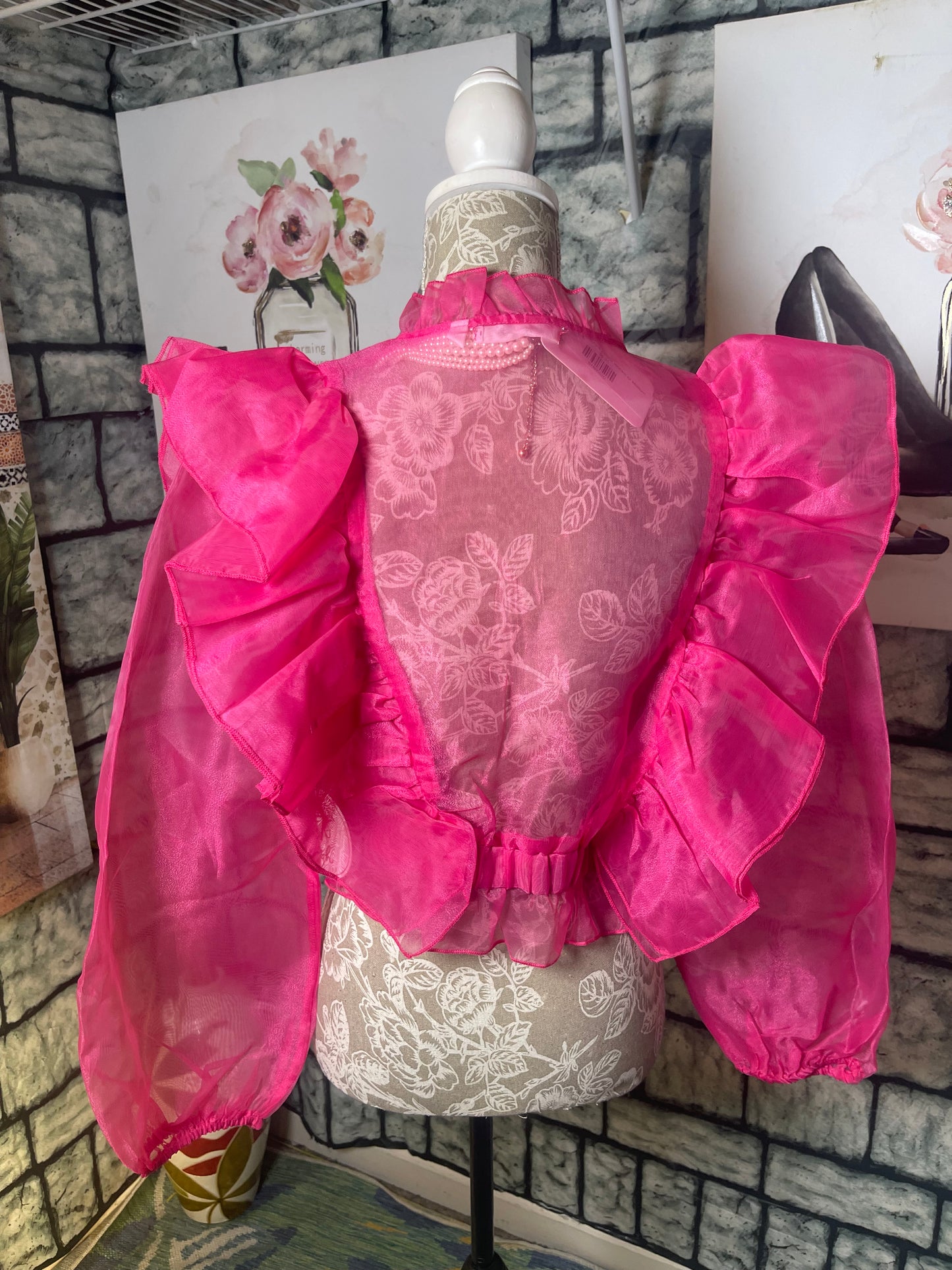 NEW Joy & Ash Pink Blouse Women sz Medium