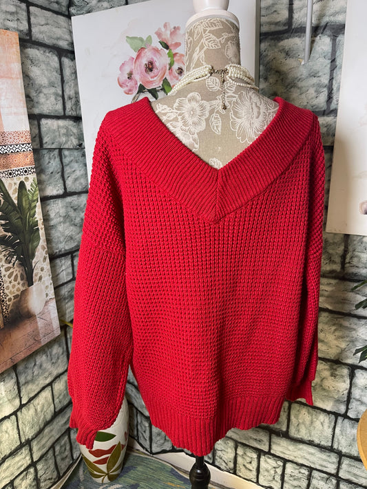Zenana Red Sweater Women sz Medium
