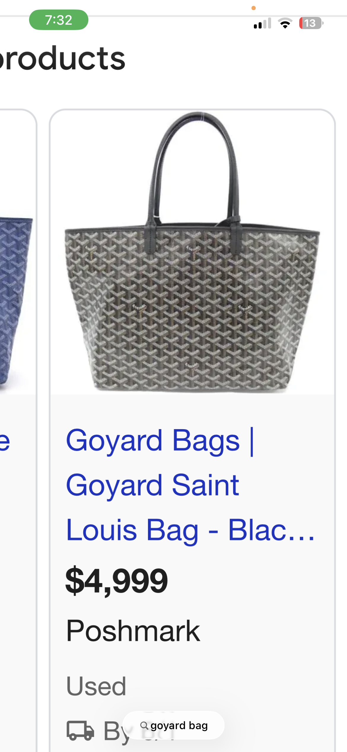 NEW gray handbag (goyard look alike) Large Size