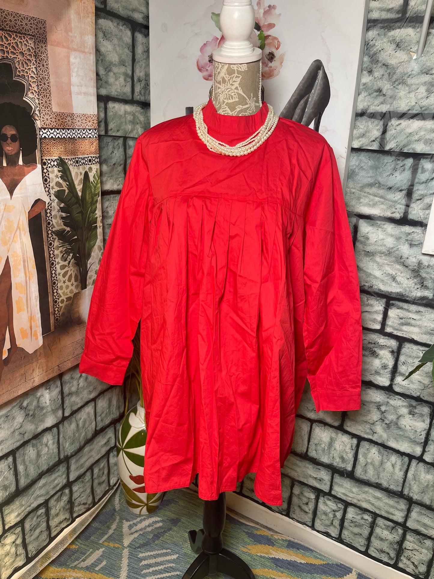 Red Dress Women sz XL (best fit Large)