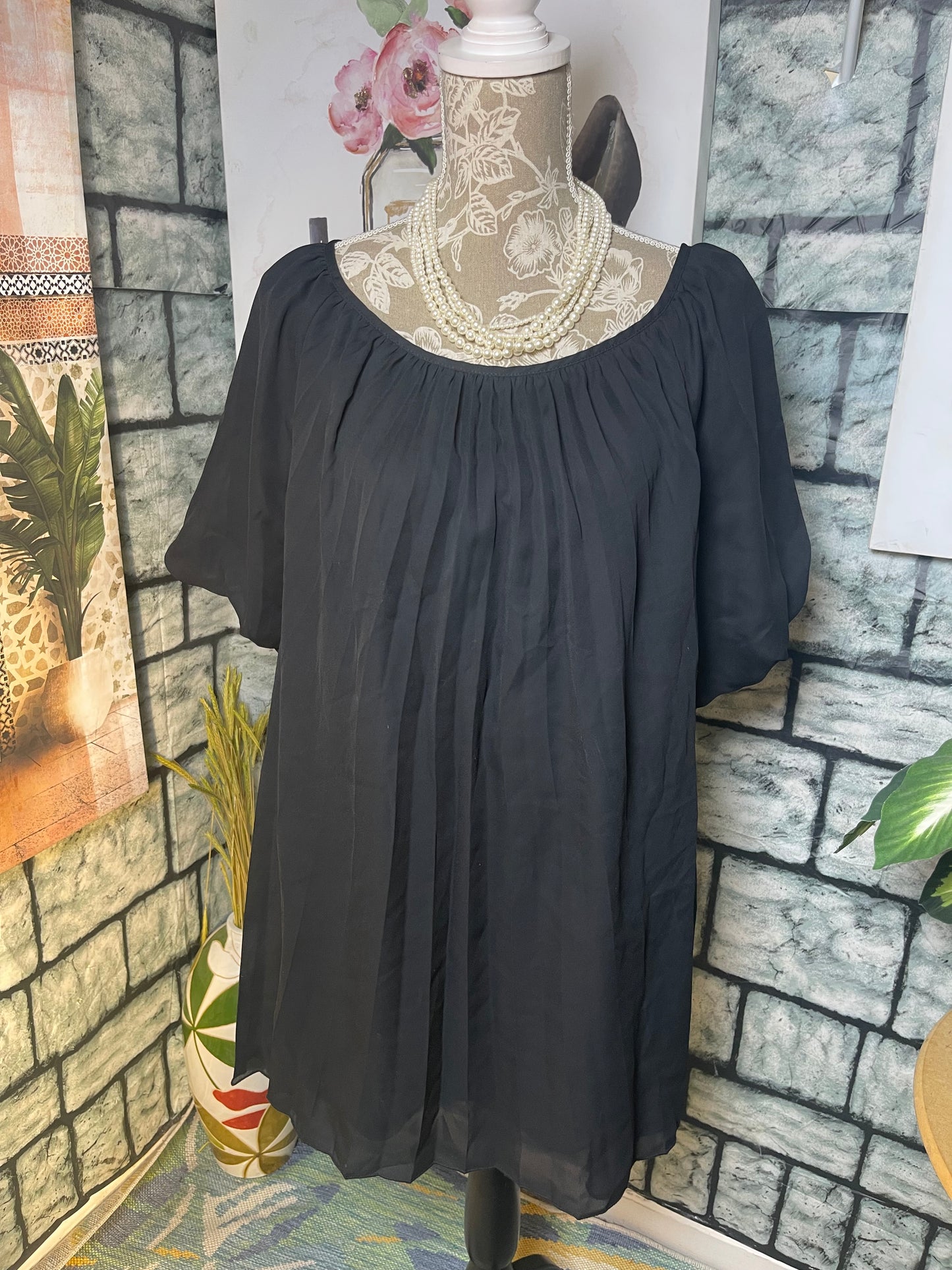 Lane Bryant Black Blouse Women sz 18/20