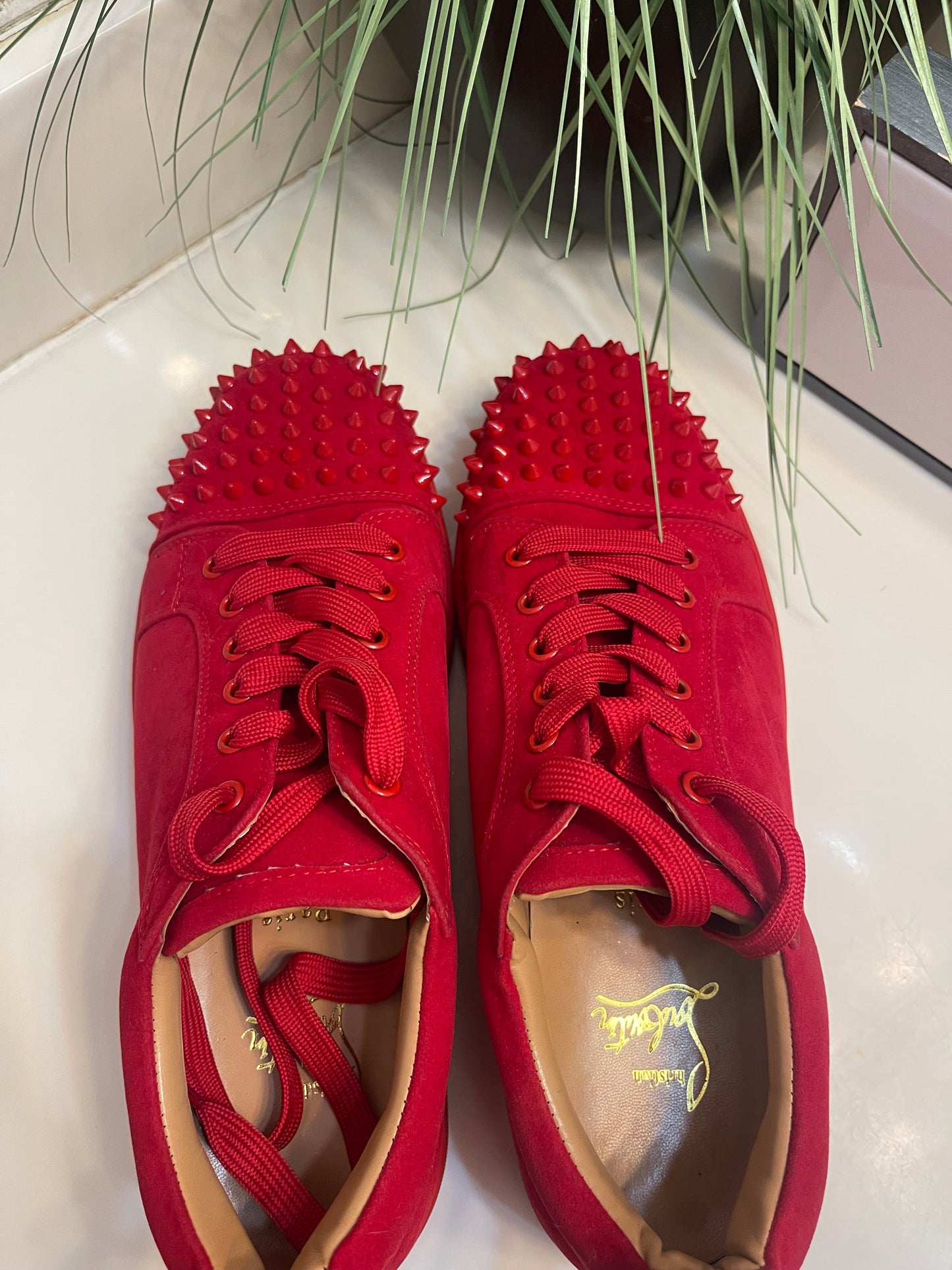 Christian Louboutin Red Spike Men sz 43 = sz 10