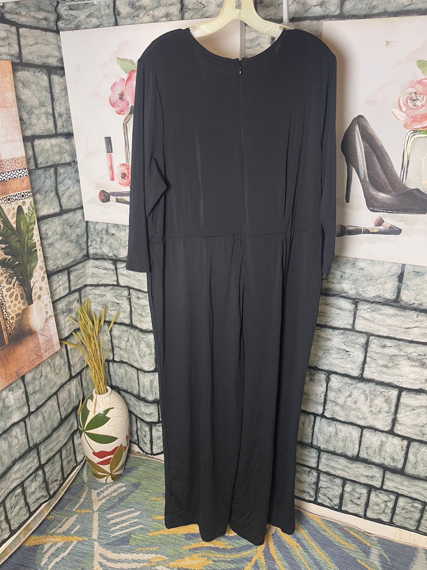 Jessica London Black Jumpsuit Women sz 20