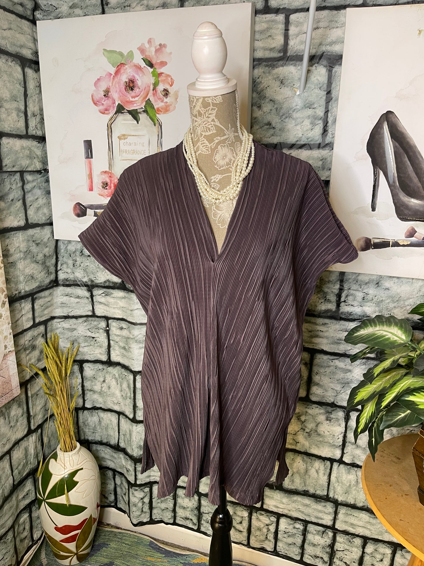 Karlie Gray Shirt Dress Women sz Small