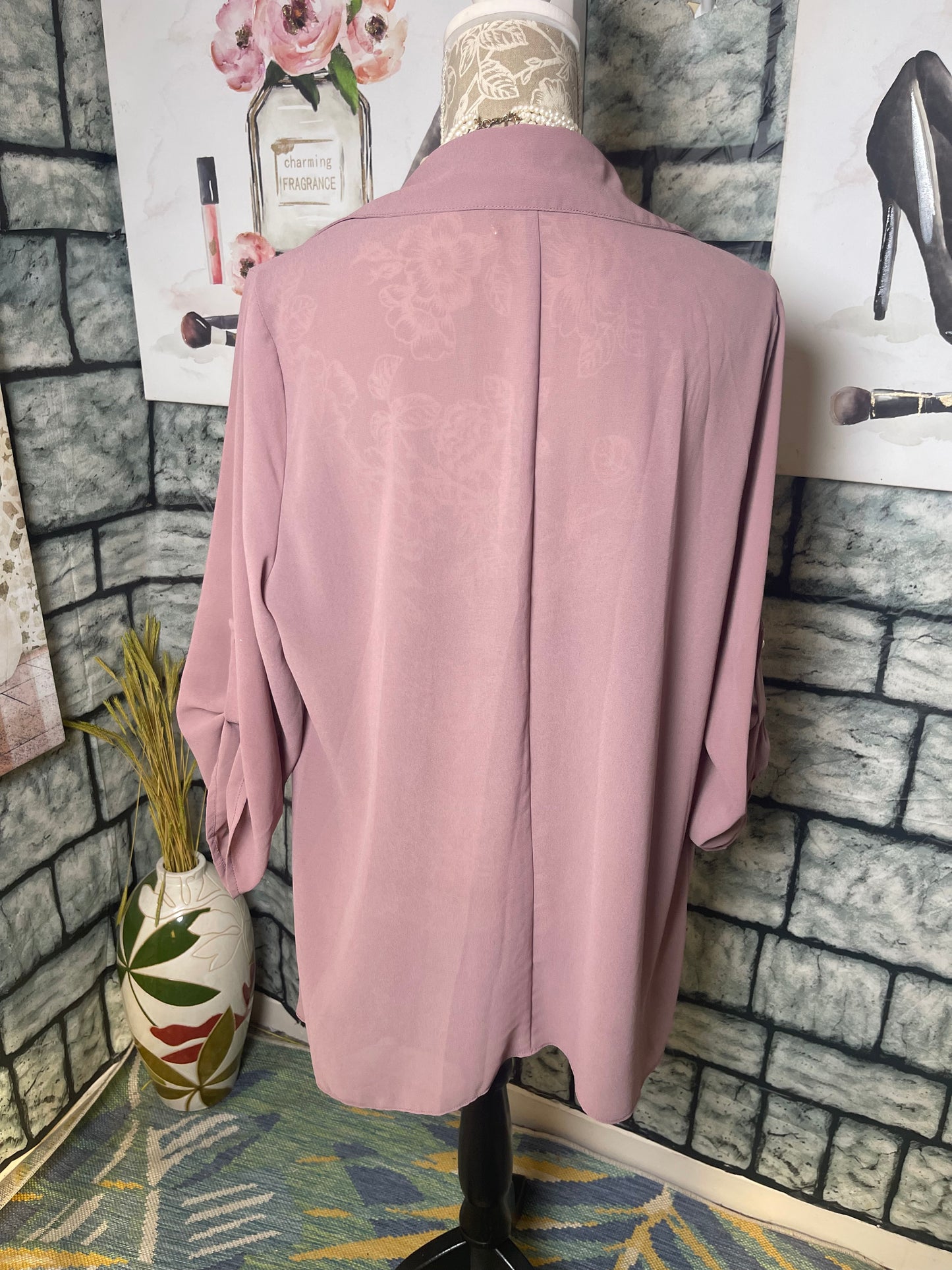 Fashion Nova Purple Blouse Women sz Large