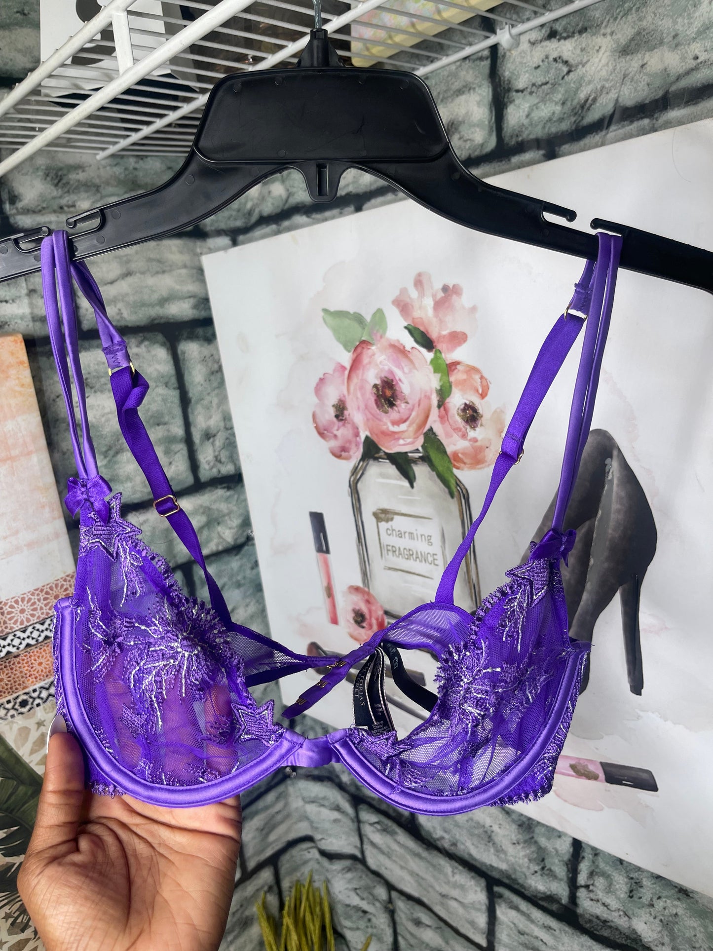 Victora Secret Purple Bra Women sz 32C