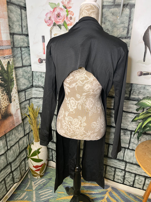 Shein Black Vest Blouse Women sz XL