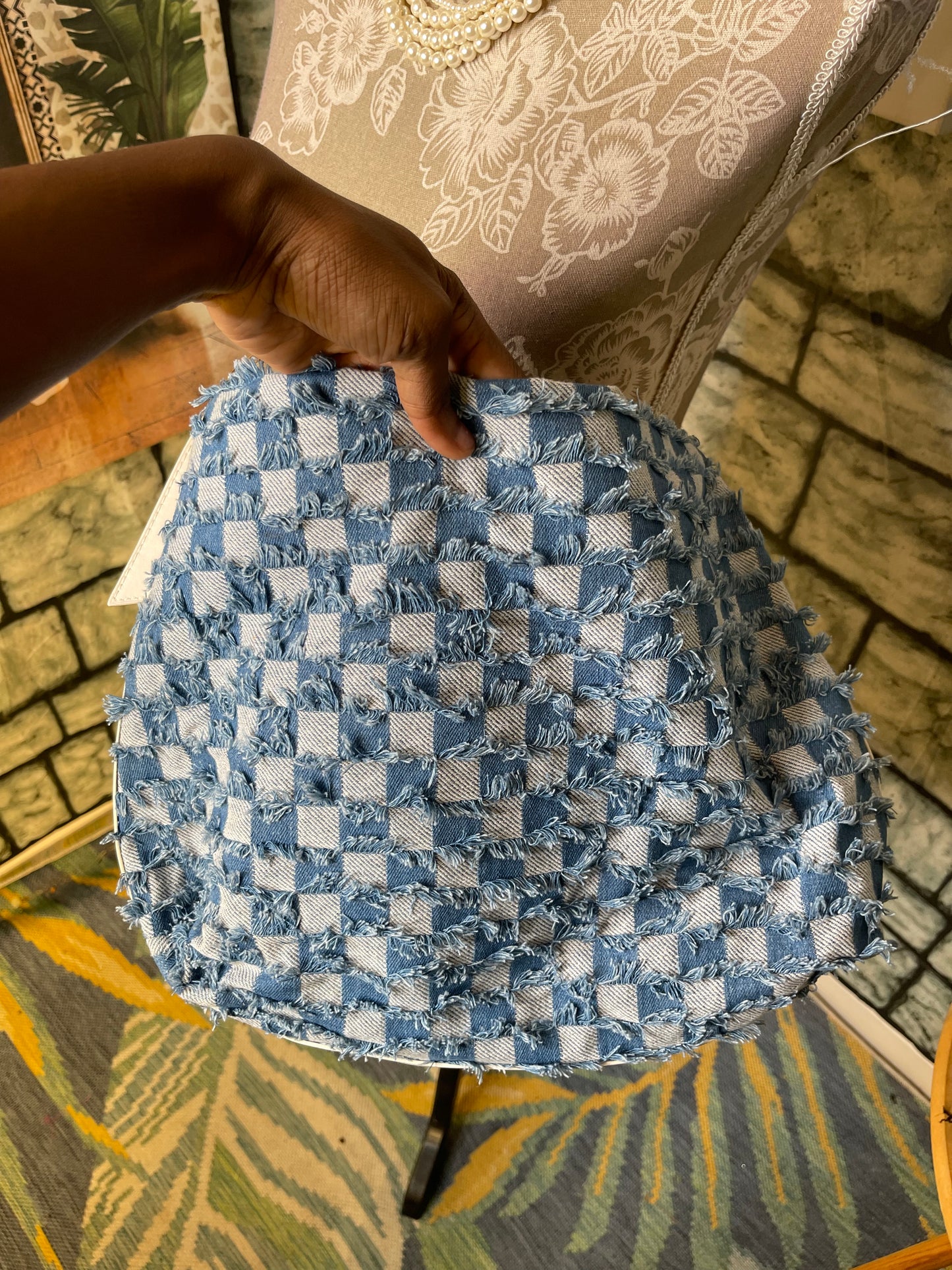 Blue Denim Handbag