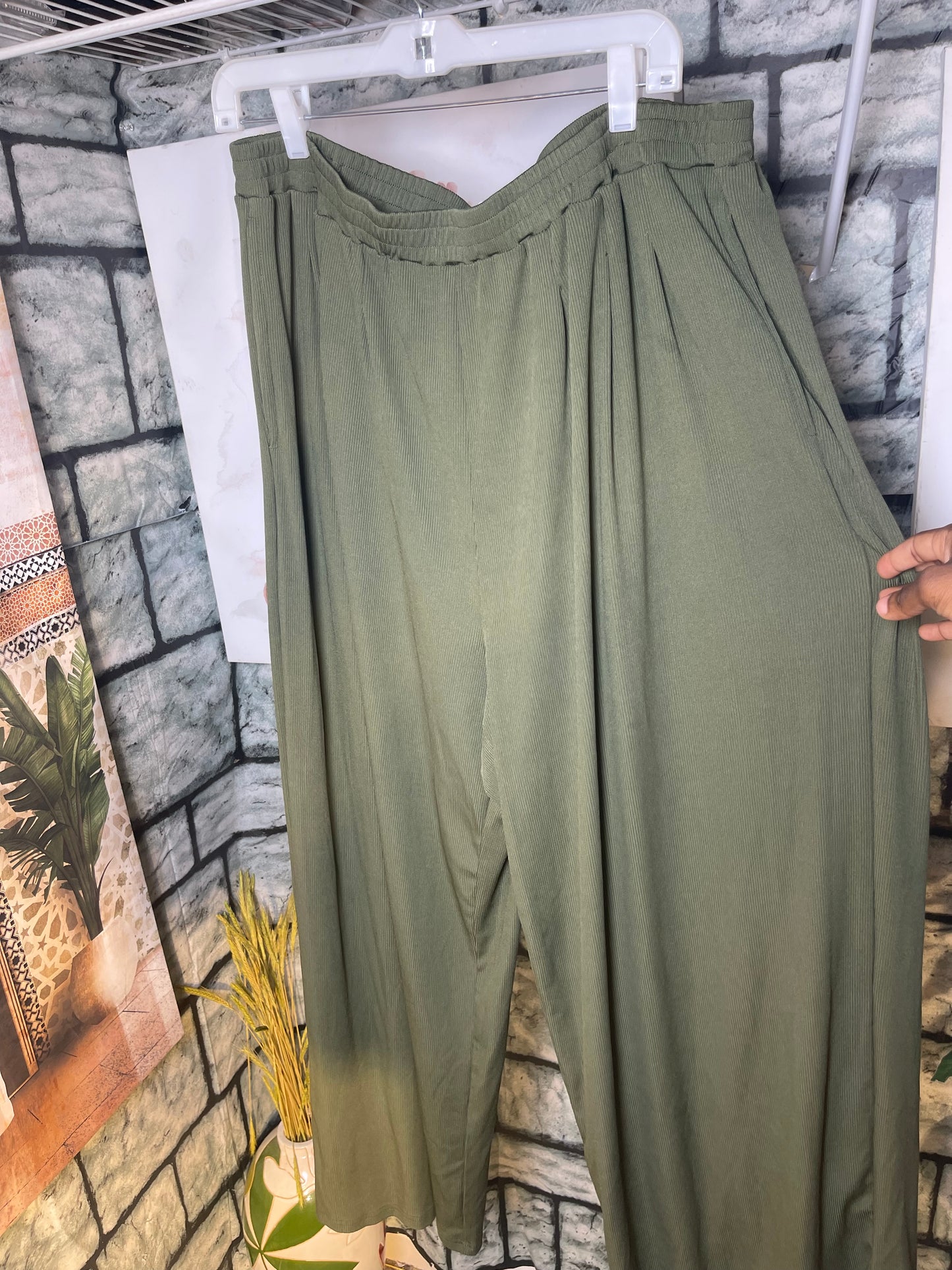 Cider Green Pants Women sz 3XL