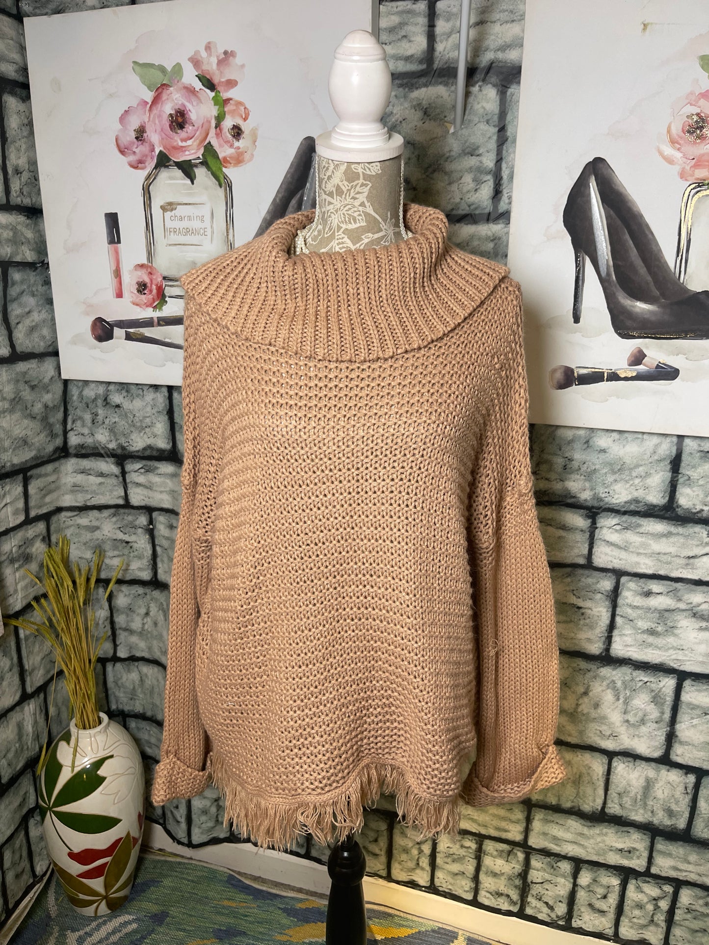 Umgee Brown Sweater Women sz Medium