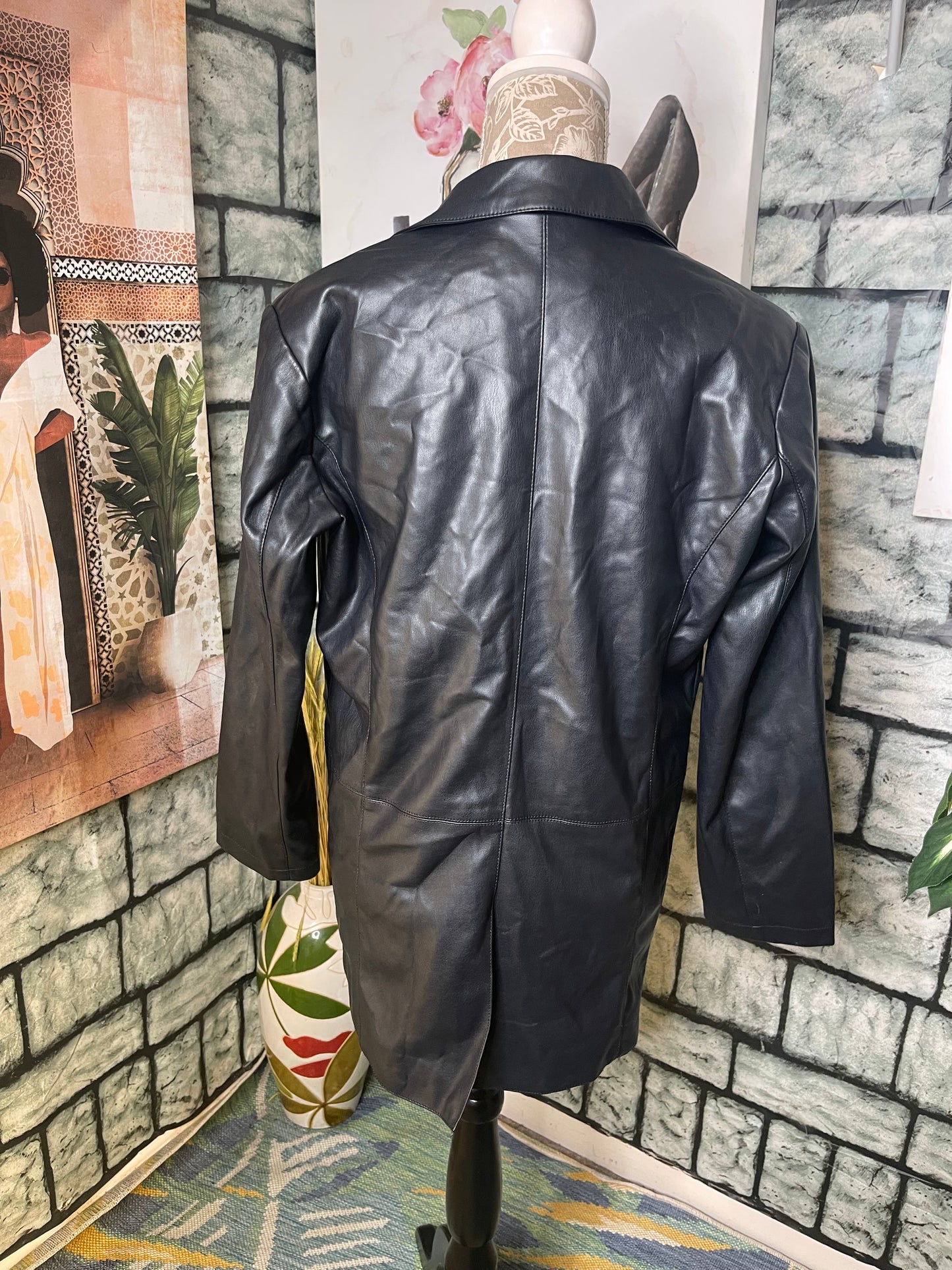 Forever 21 Faux Leather Jacket Women sz Small
