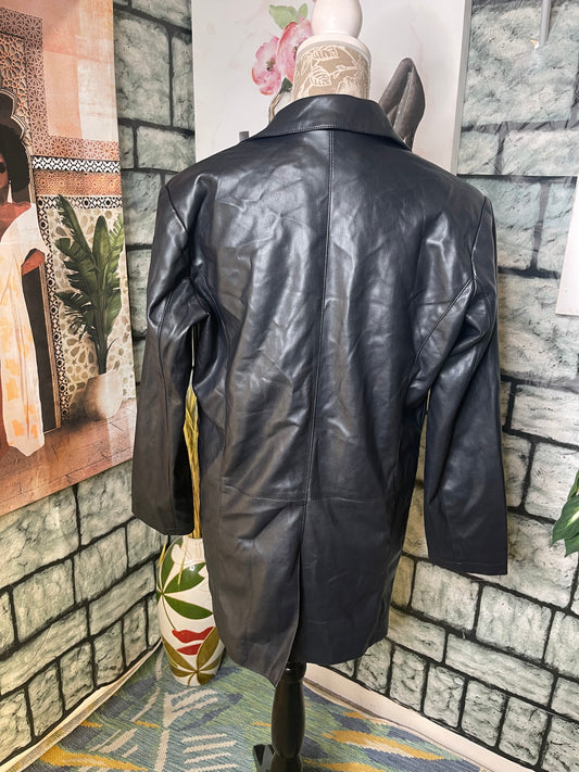 Forever 21 Faux Leather Jacket Women sz Small