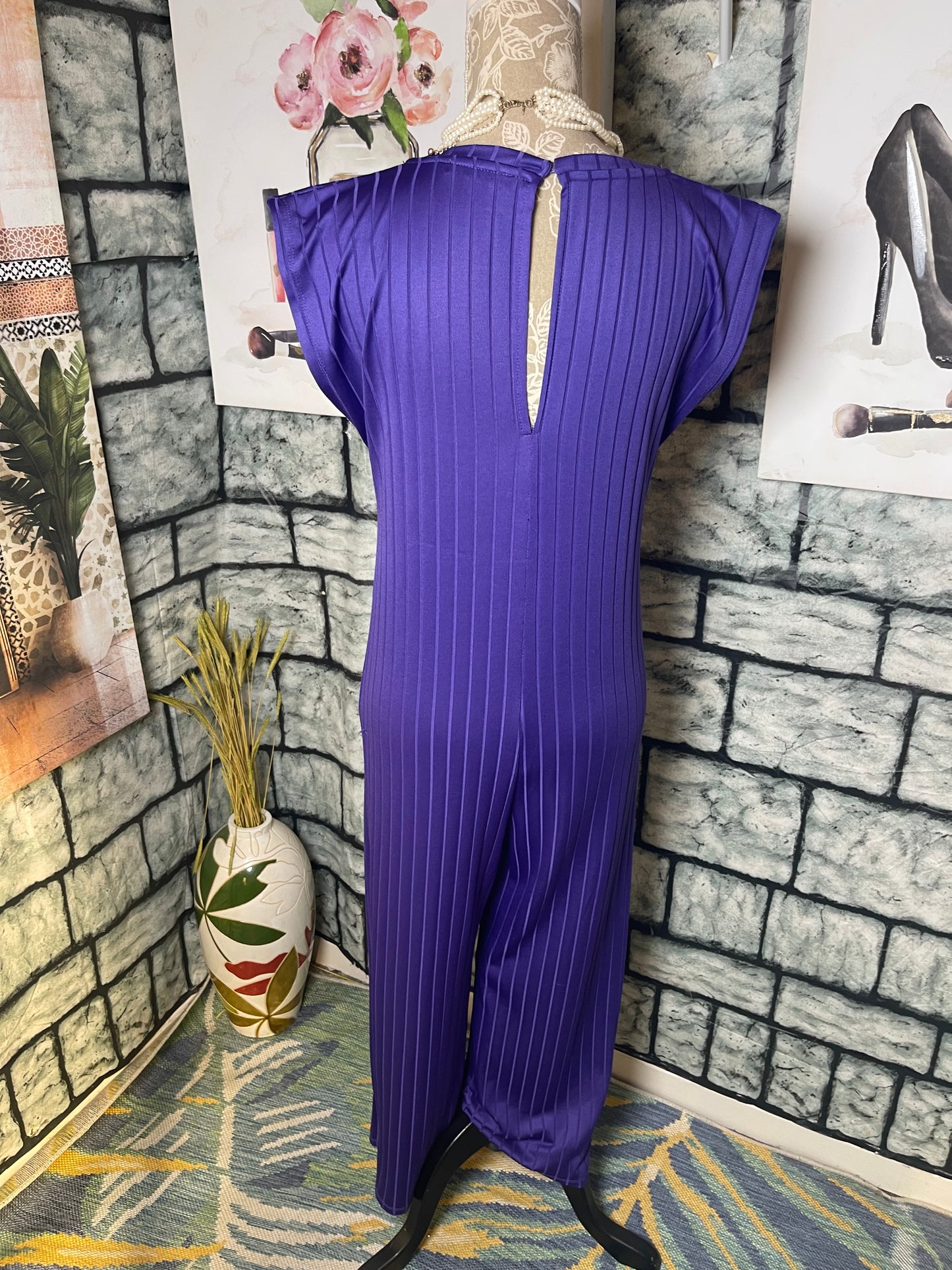 Zara Purple Jumpsuit Women sz Small