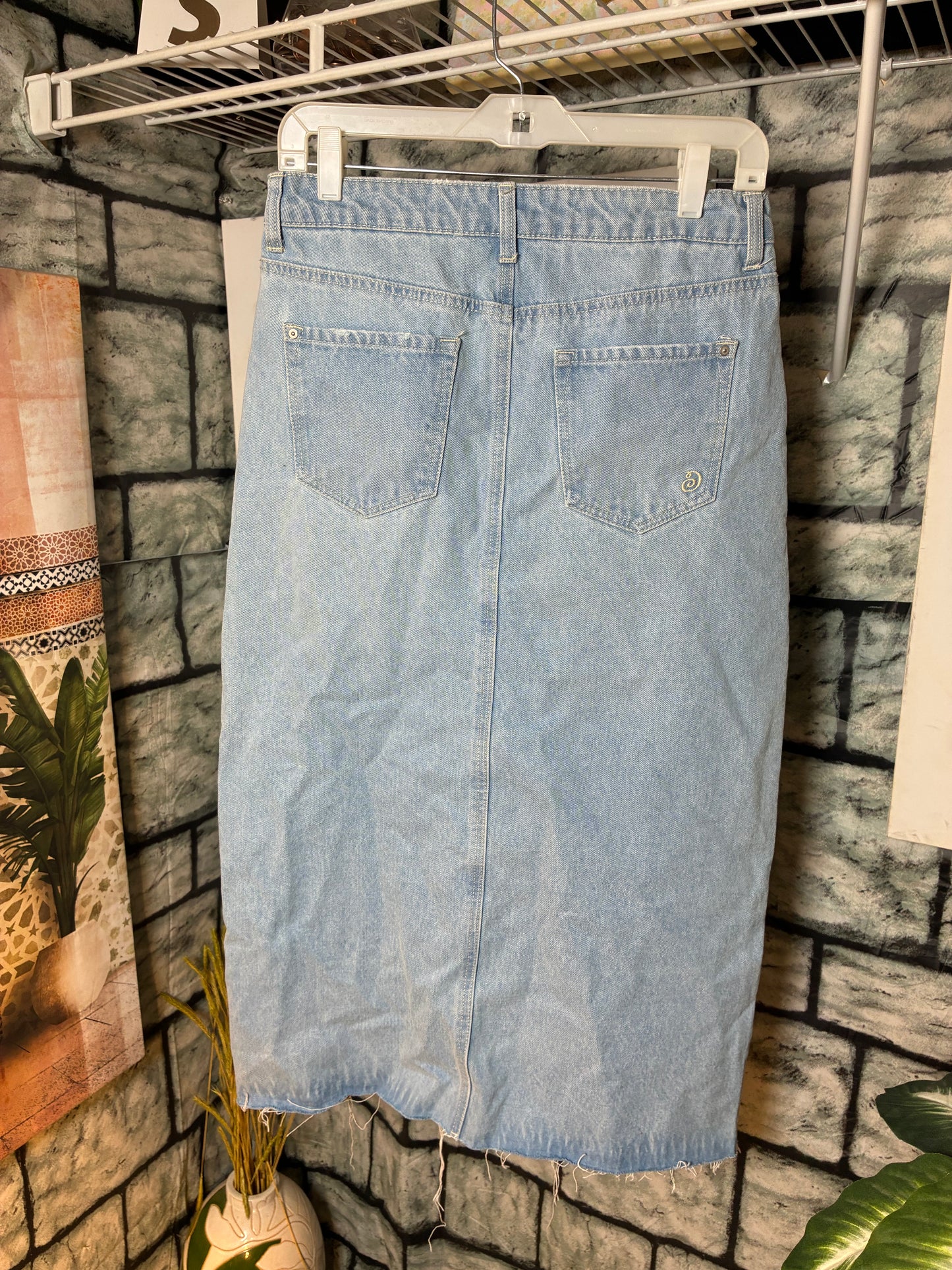 Indigo Reio Blue Denim Skirt Women sz 7