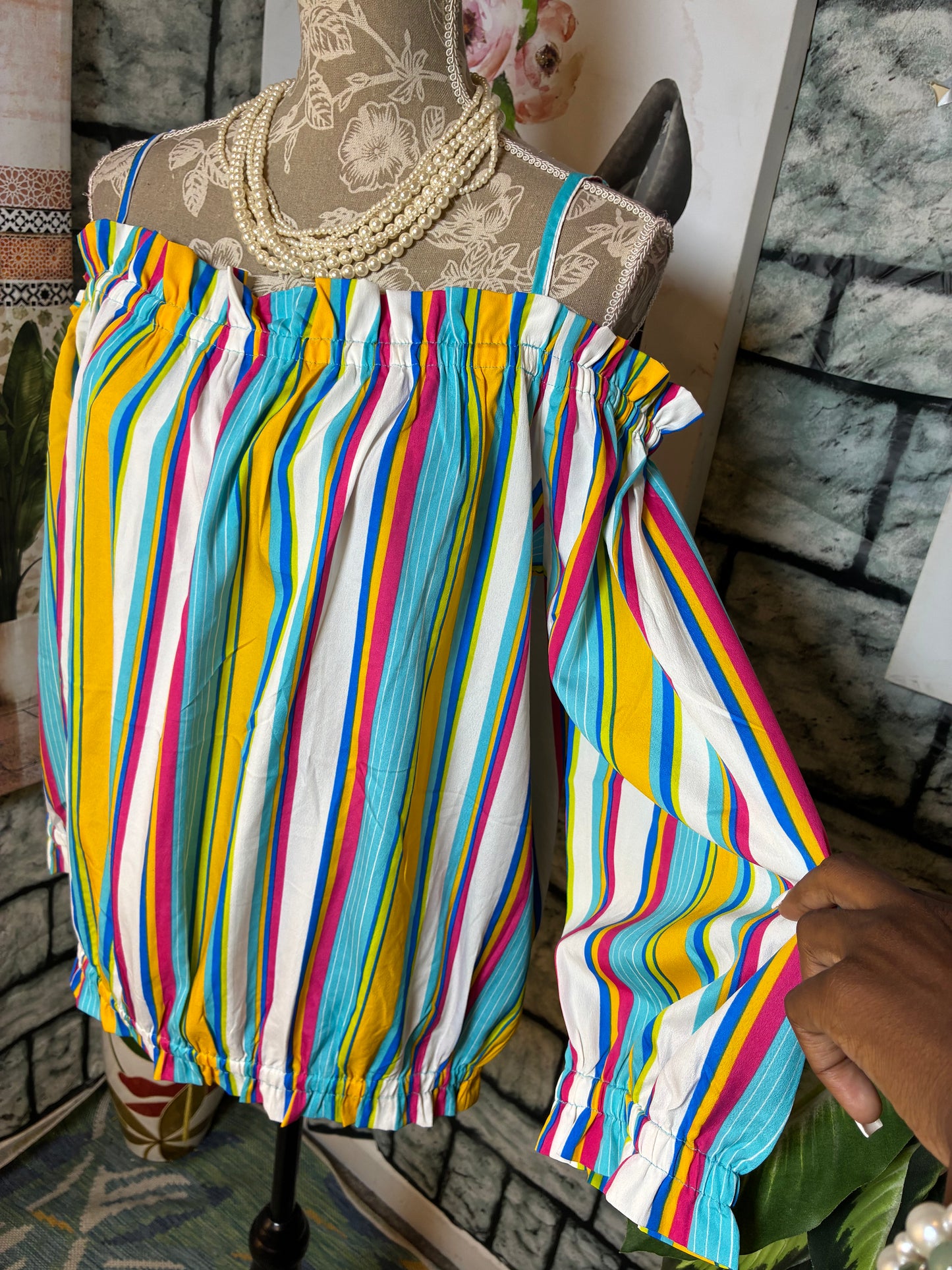 NEW Rouge Colorful Blouse Women sz 2XL