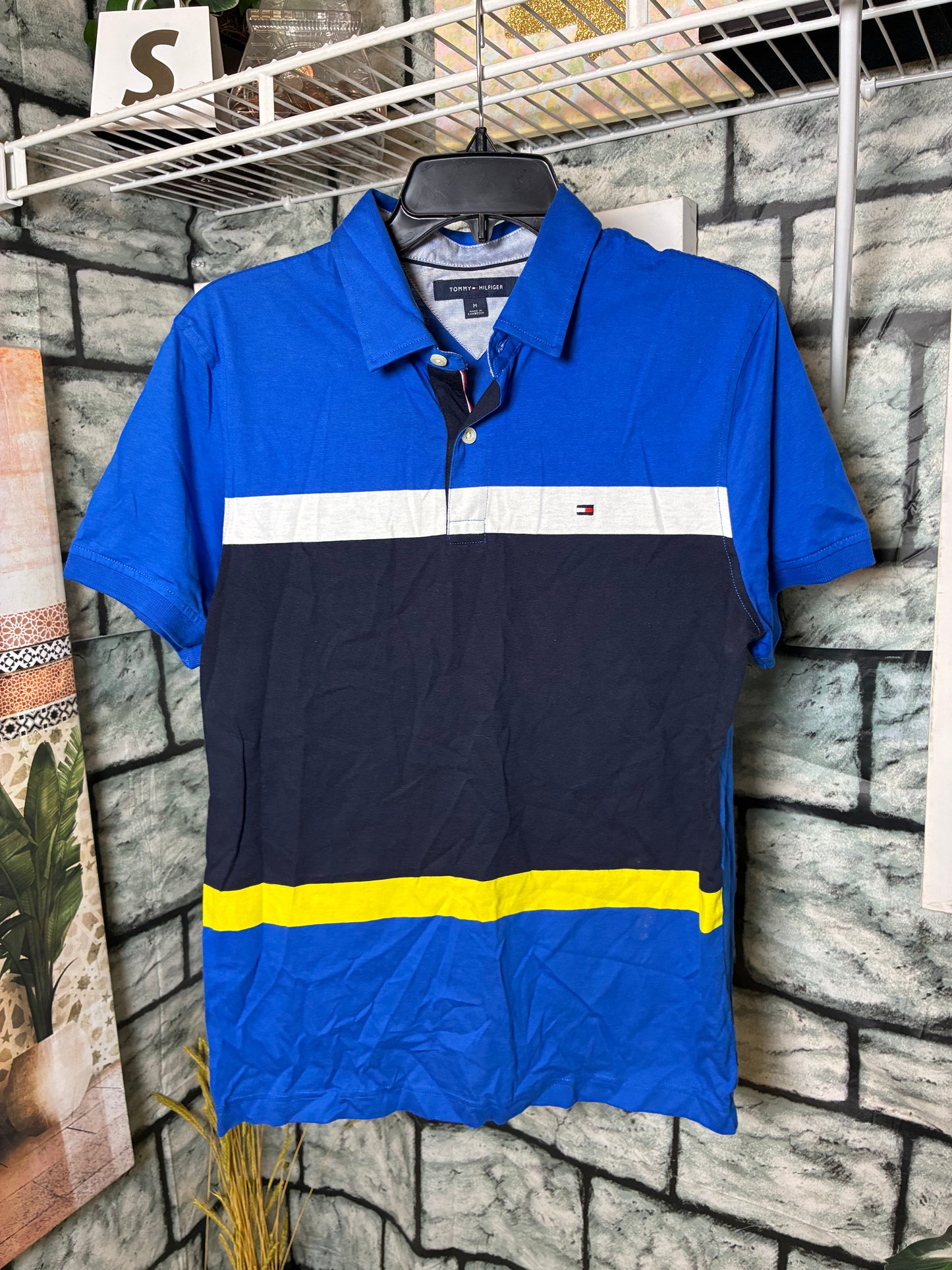 Tommy Hilfiger Blue Shirt Men sz Medium