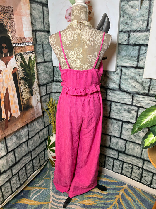 Shein Pink 2 piece Pants Set Women sz Large