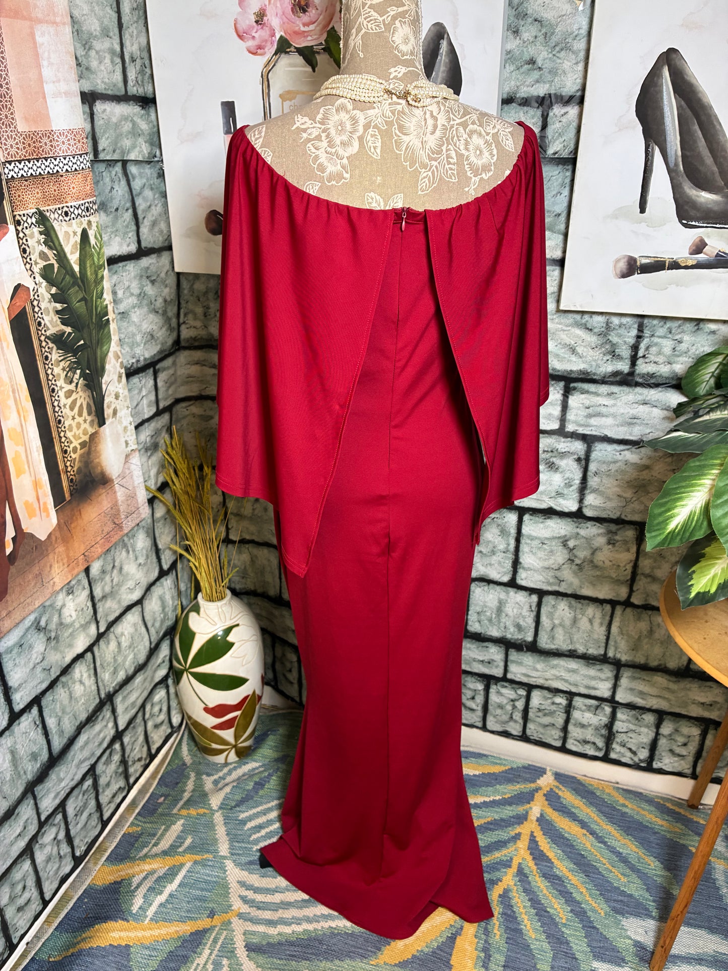 Burgundy Dress Women sz Large