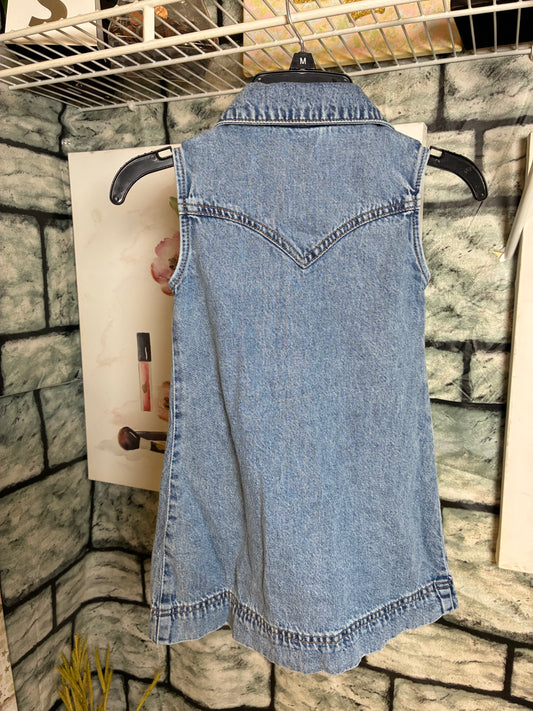 Cotton On Kids Blue Denim Dress Girls sz 4