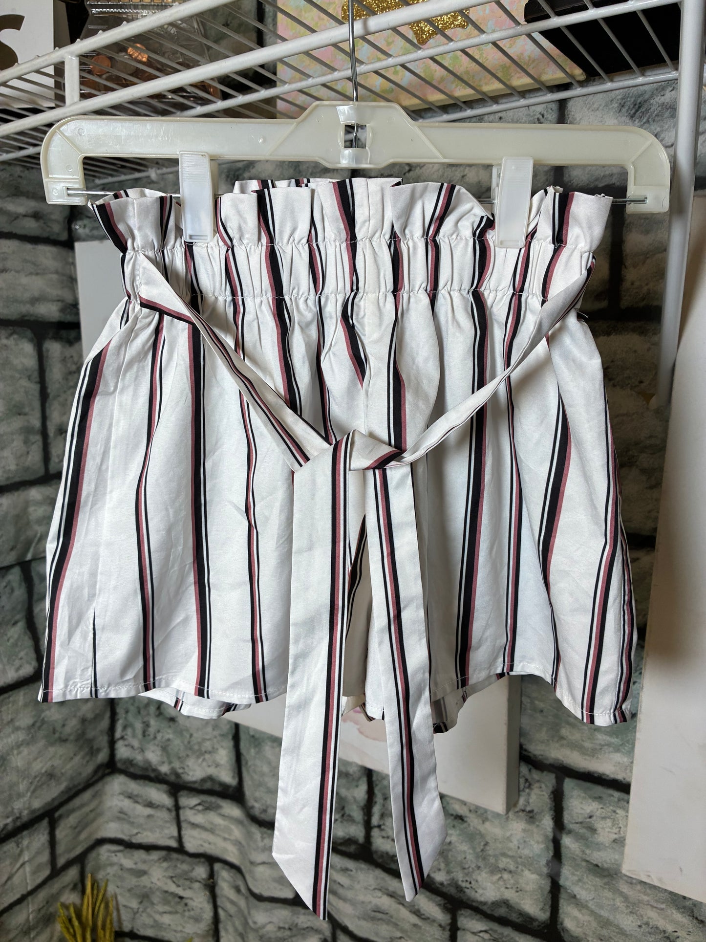 Shein white Black Pink Shorts Girls sz 11/12
