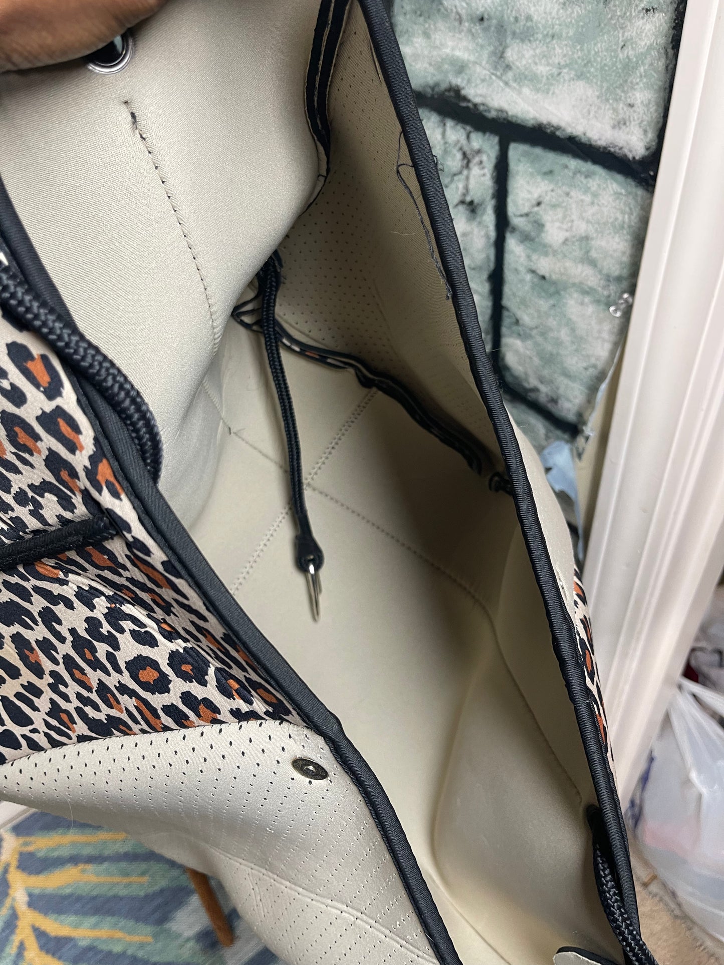 Ah Dorned Brown Print Tote Bag