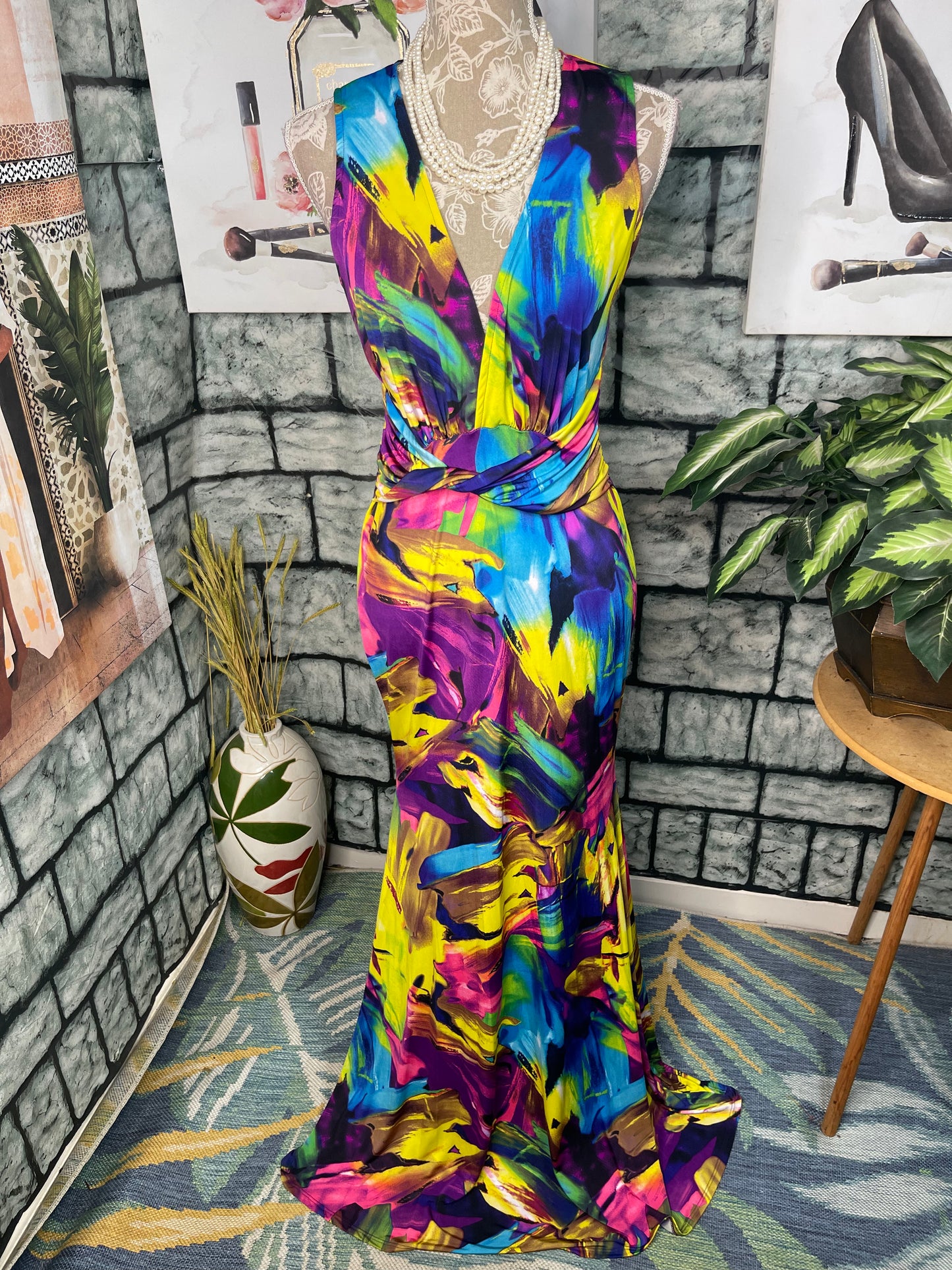 Super Colorful Dress Women sz Large