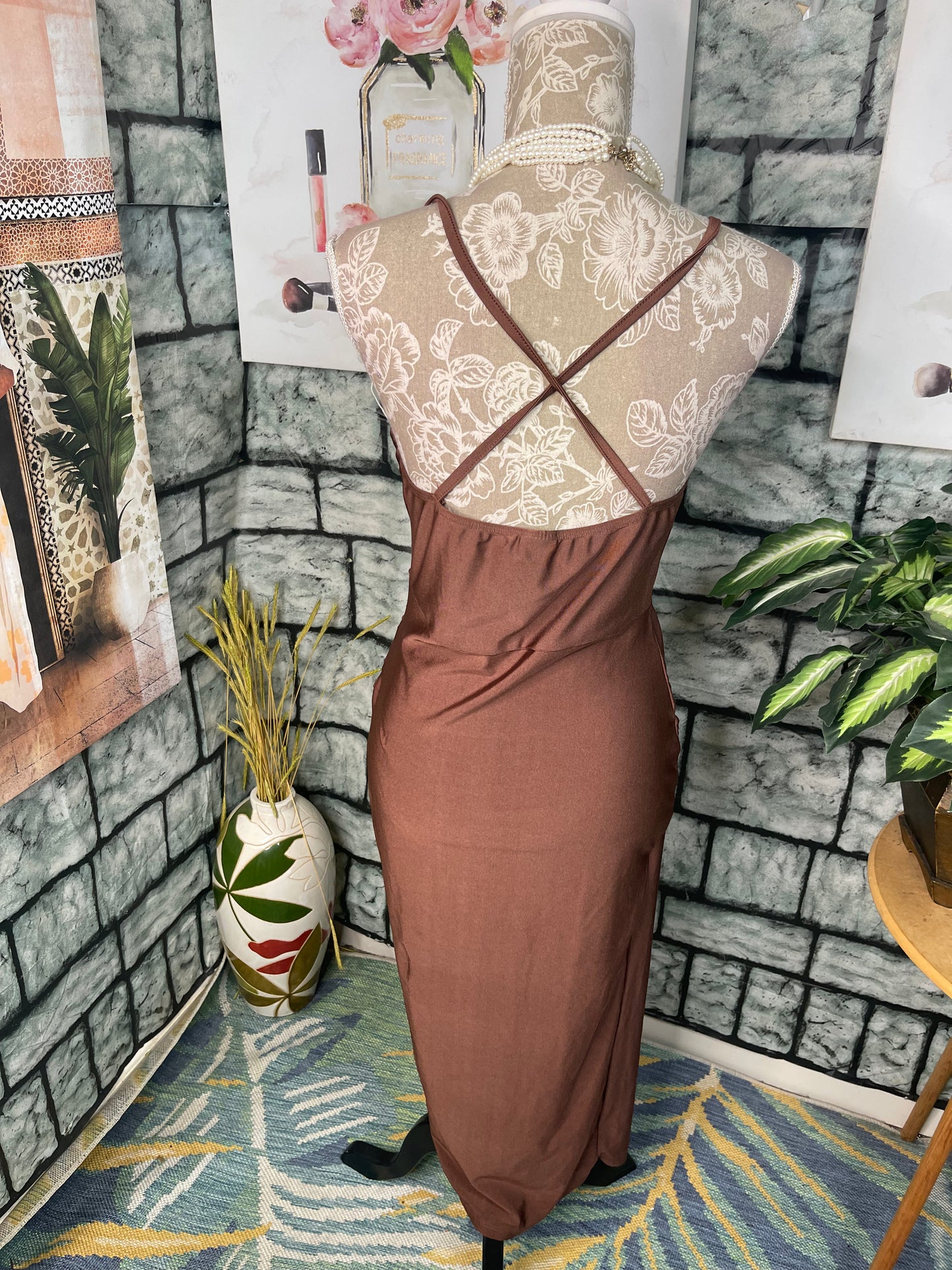ElH Brown Dress Women sz Large