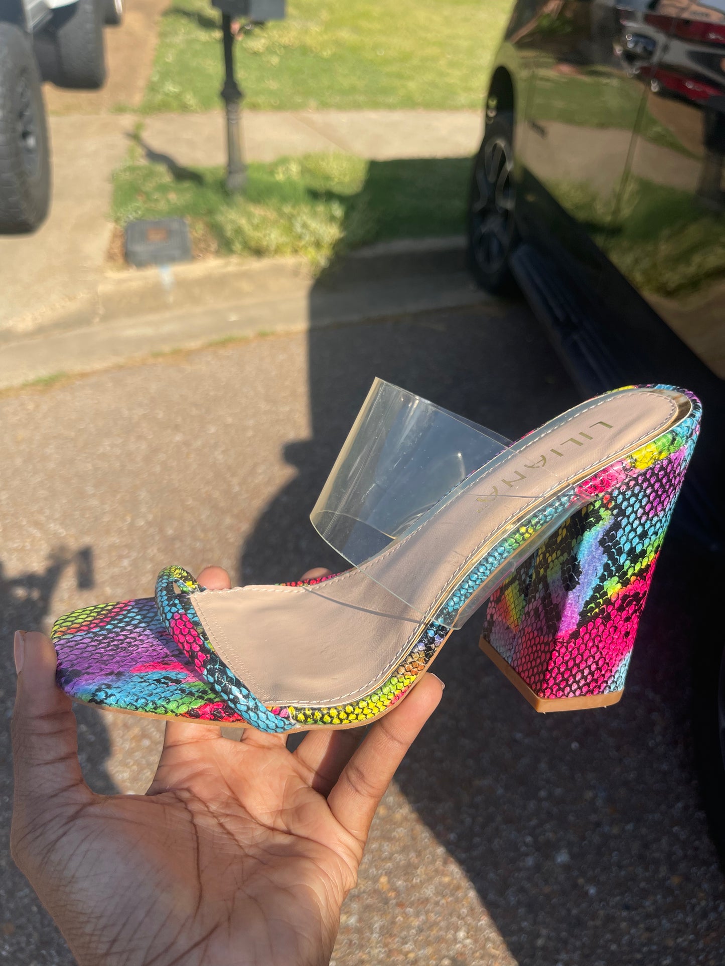 Liliana Colorful Heels Women sz 8.5
