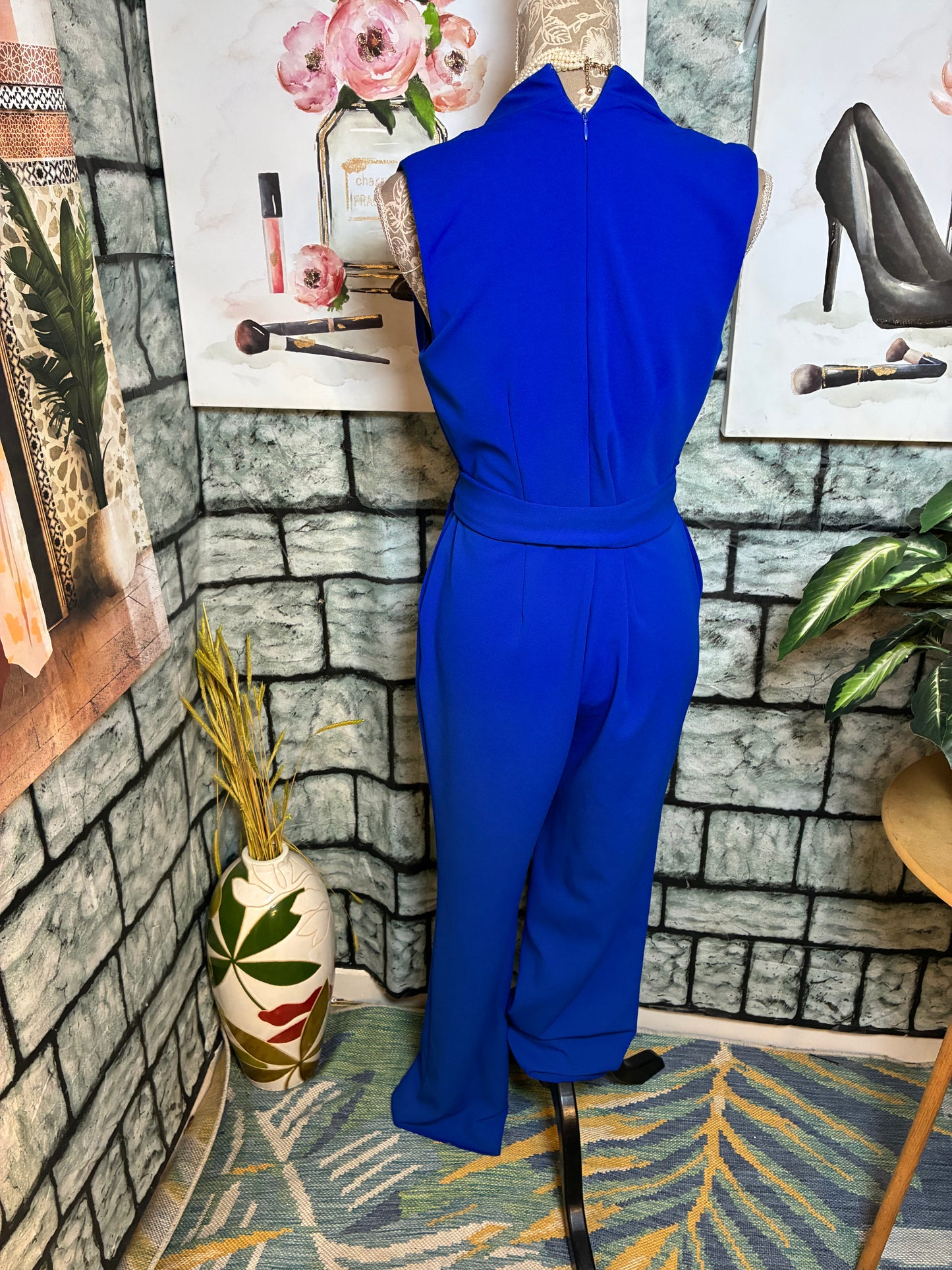 Spense Blue Jumpsuit Women sz 8