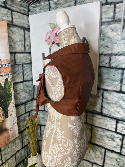 Rockstar Original Brown Vest Women sz XS