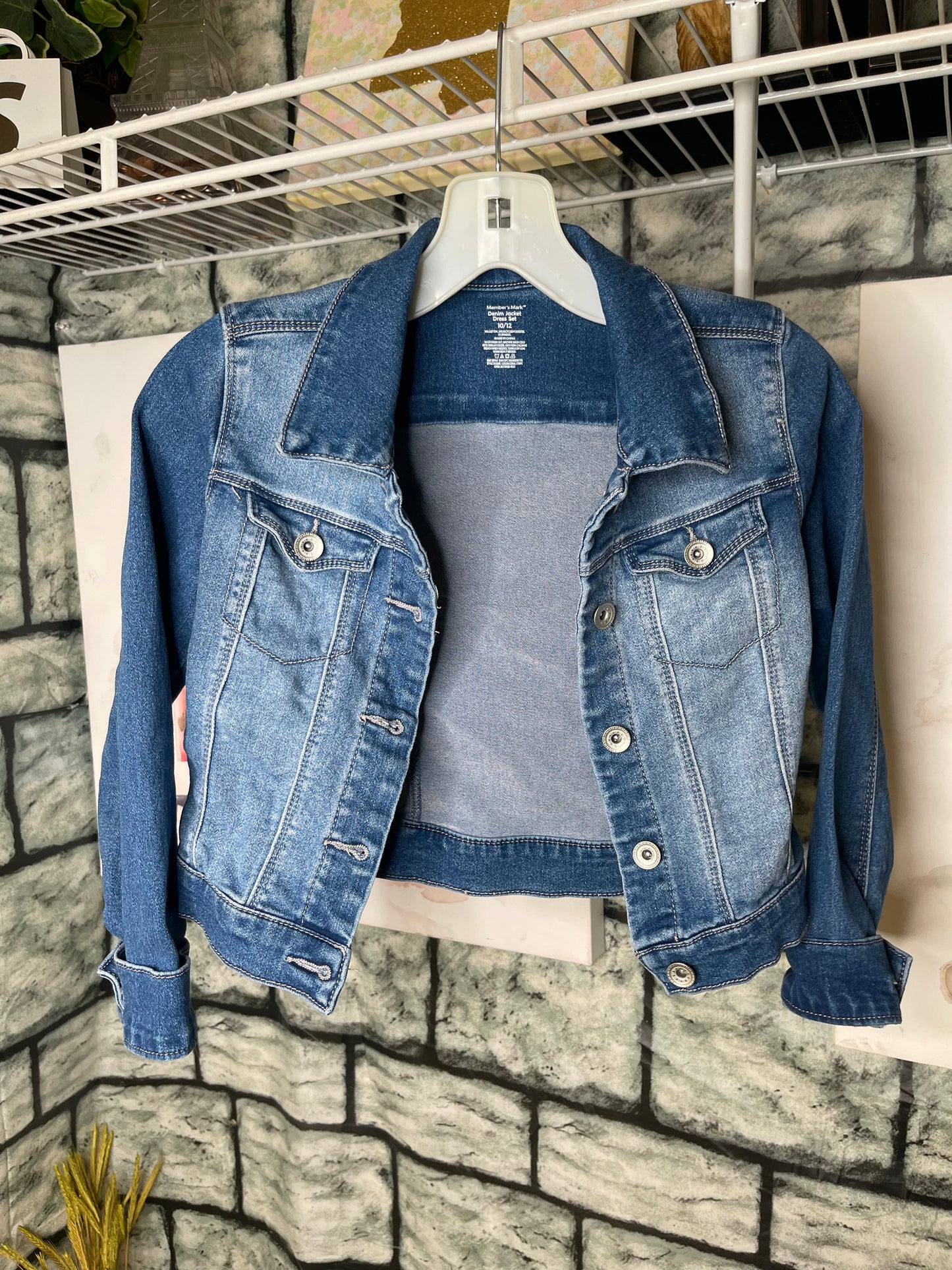 Members Marker Blue Denim Jacket Girls sz 10/12