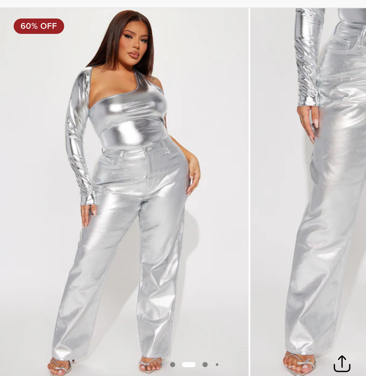 NEW Fashion Nova Silver Pants Women sz 20
