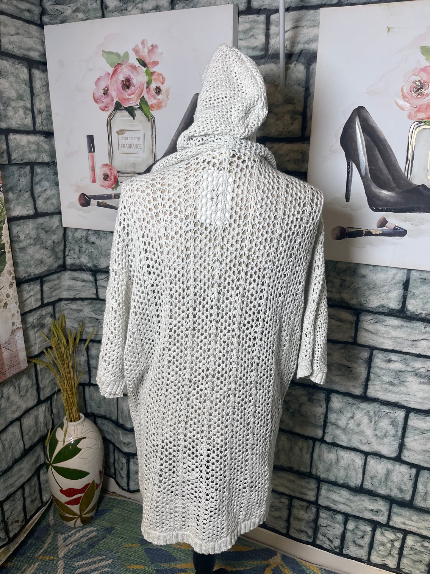 Ecote Off White Cardigan Women sz Large