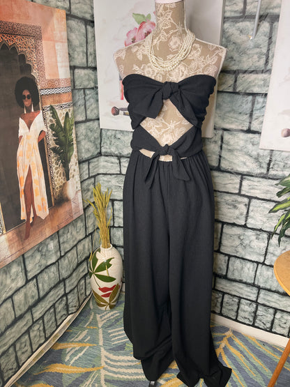 Streetwear Society Black Jumpsuit Women wz XL