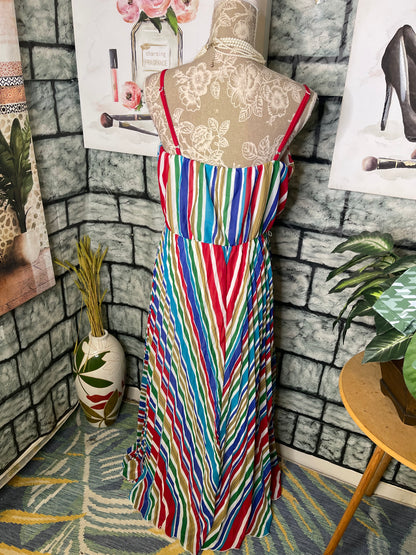 Bethany Colorful Dress Women sz 10