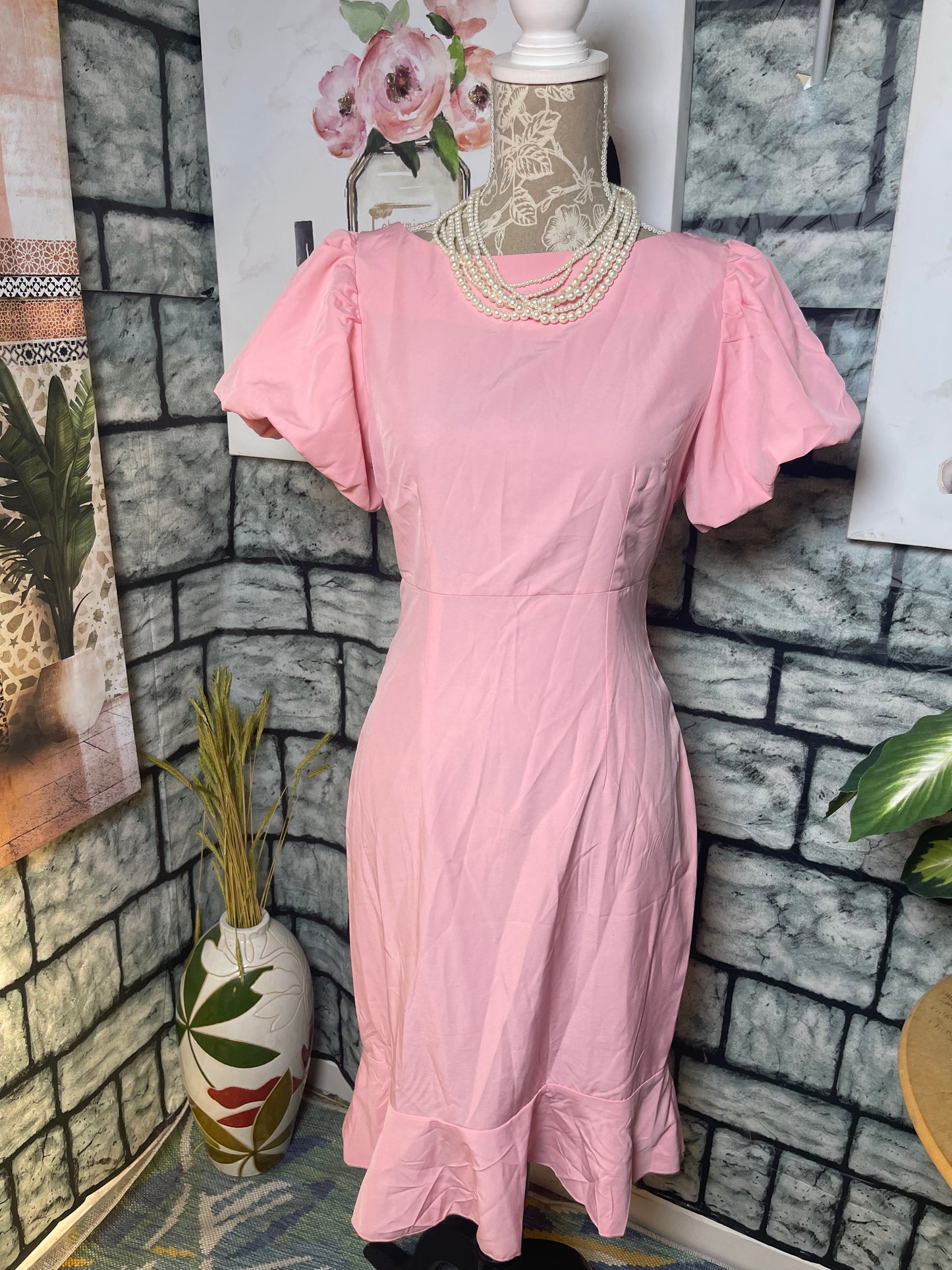Shein Pink Dress Women sz Small