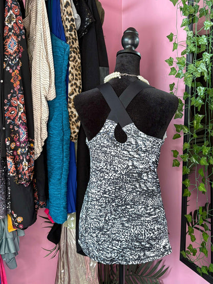 Champion Black White Activewear Top Women sz Small